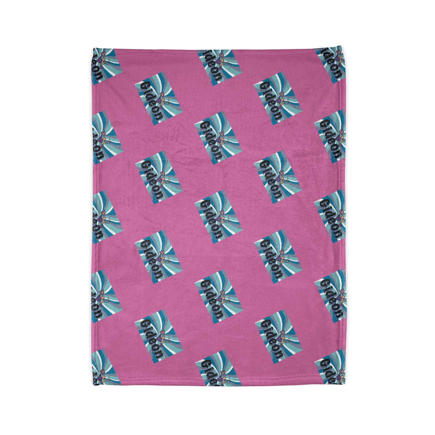 Gideon Pink and Blue Soft Polyester Blanket