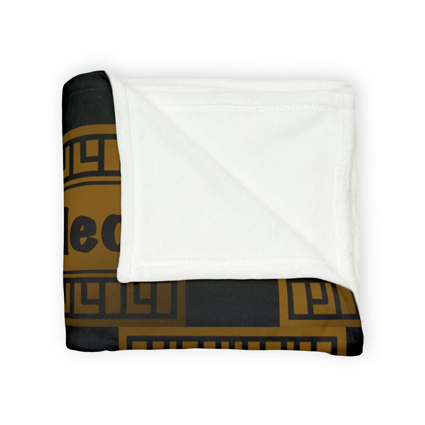 Gideon Black and Brown Soft Polyester Blanket