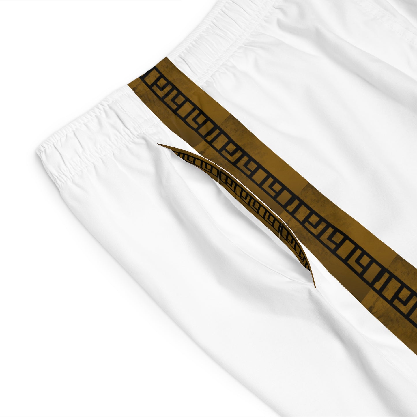 Gideon design on White Men's Board Shorts (AOP)