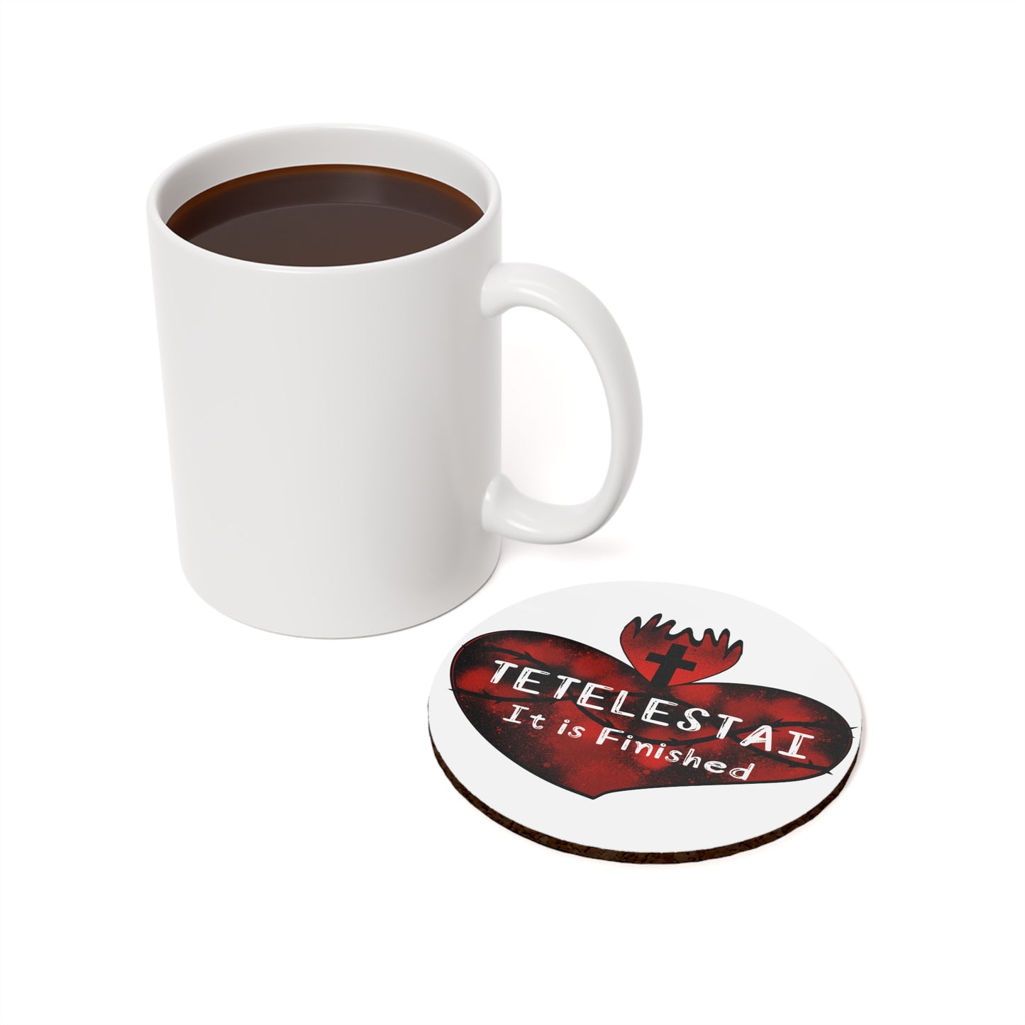 Tetelestai Cork Back Coaster