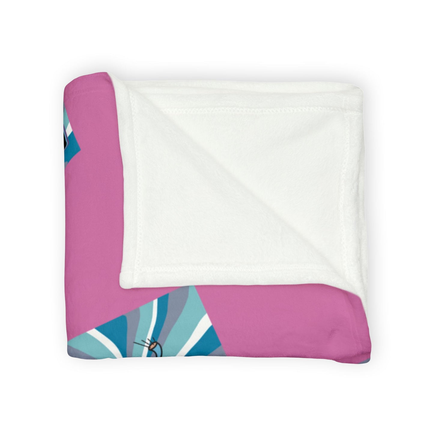 Gideon Pink and Blue Soft Polyester Blanket