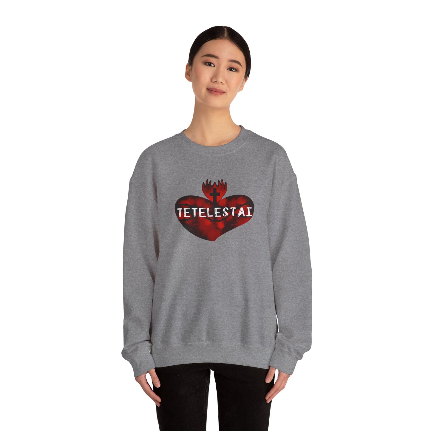 Tetelestai Unisex Heavy Blend Crewneck Sweatshirt