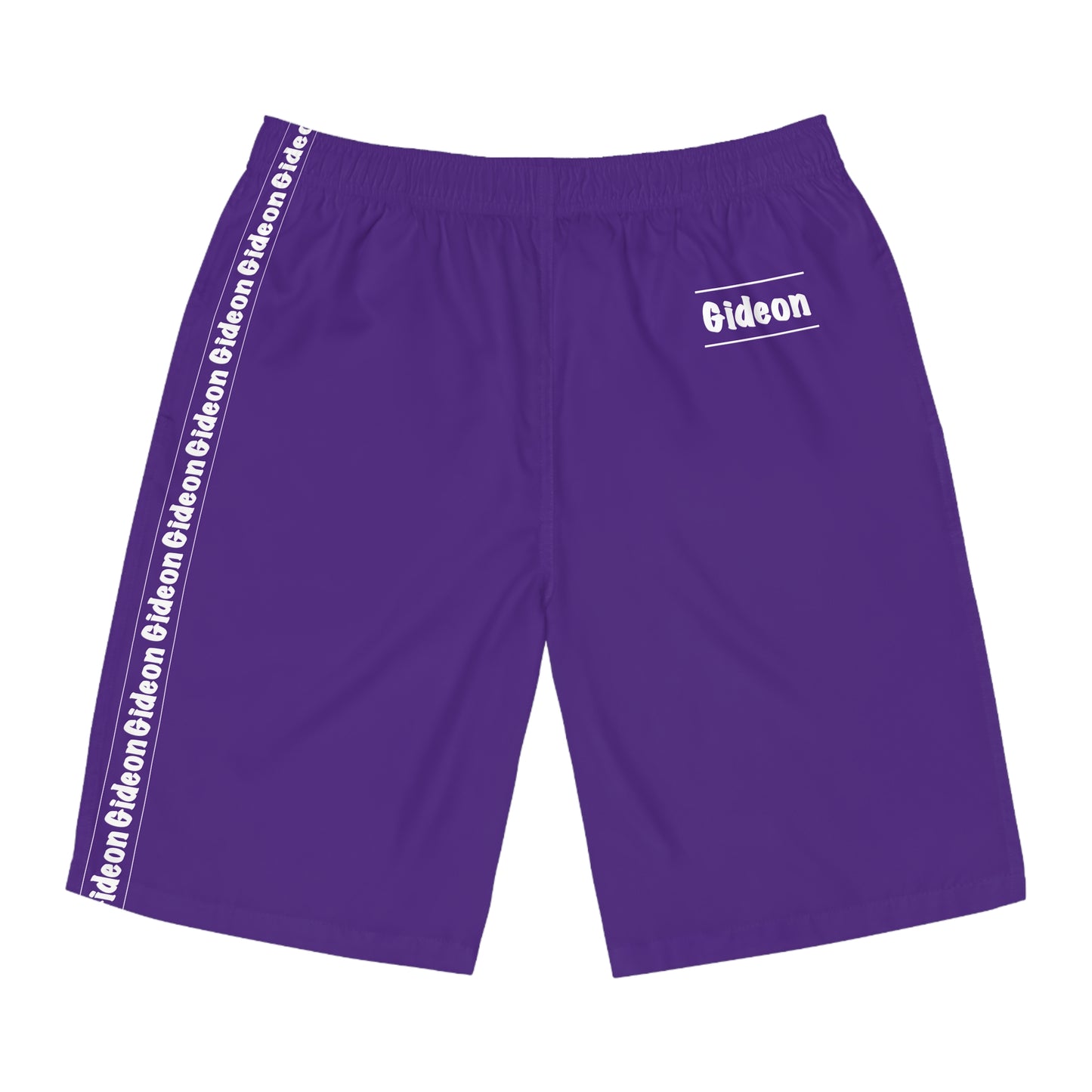 Gideon White on Purple Men's Board Shorts (AOP)