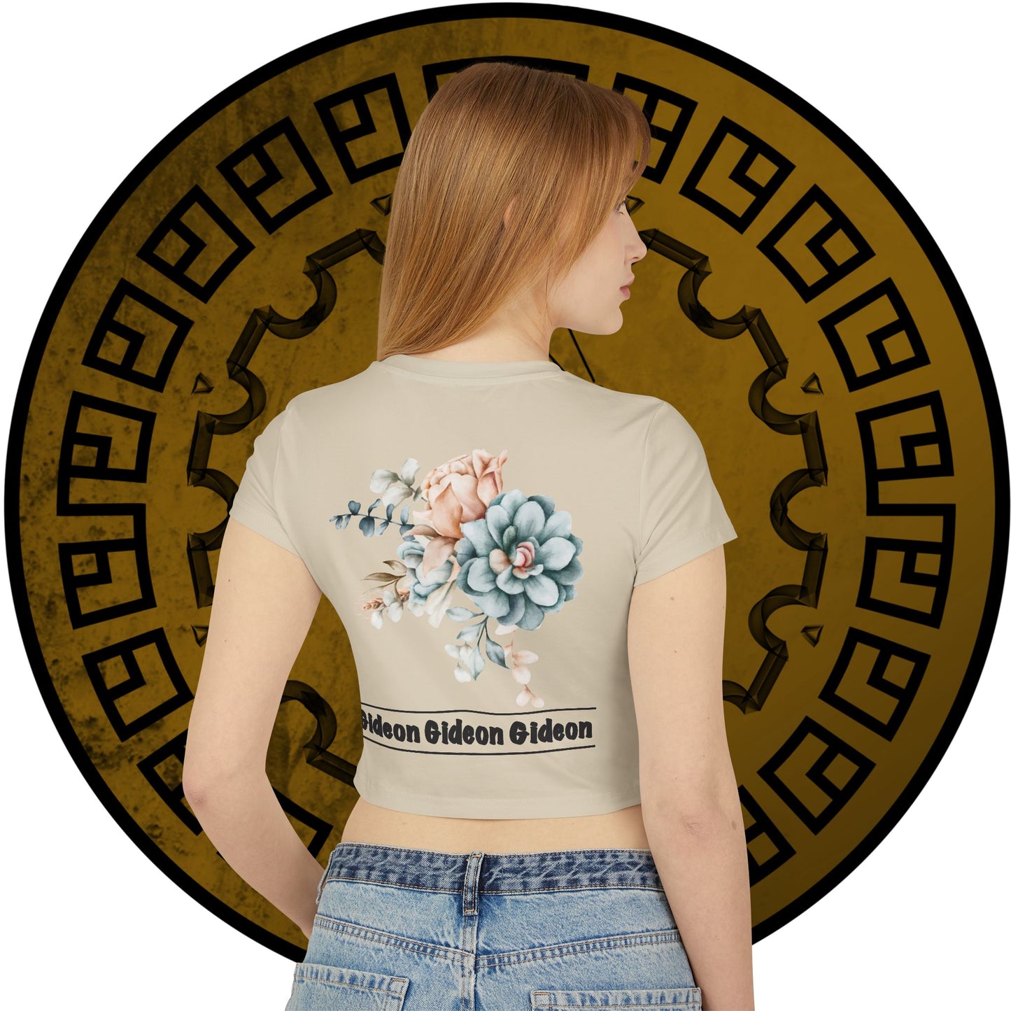 Double sided print Flowers Gideon Women's Baby Tee