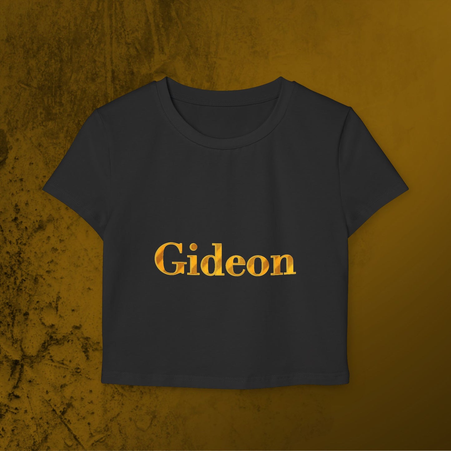 Gold text Gideon Women's Baby Tee