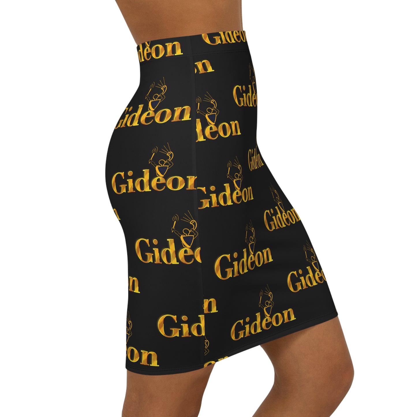 Gideon Women's Mid-Waist Pencil Skirt (AOP)