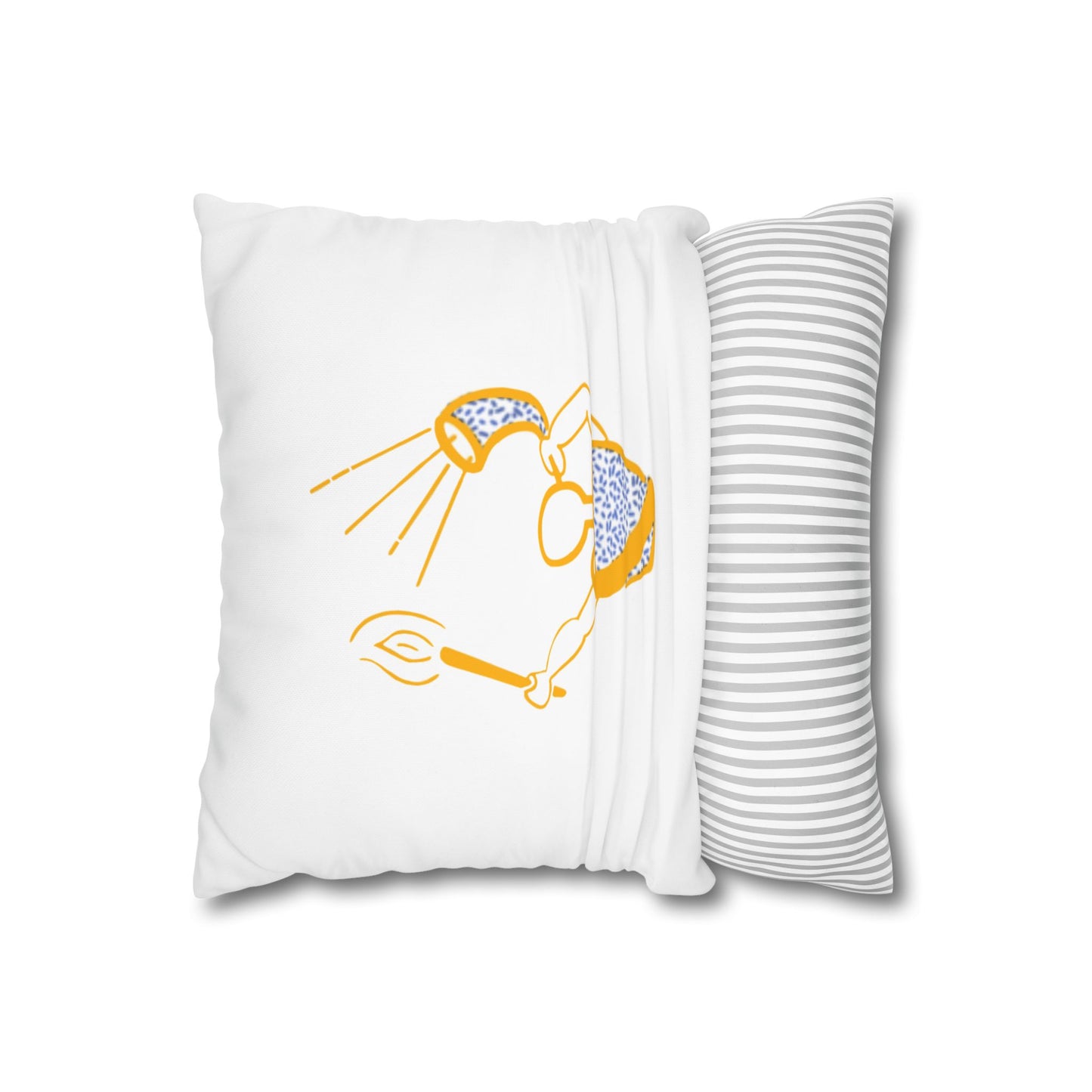 Gideon Ram and Torch Square Poly Canvas Pillowcase