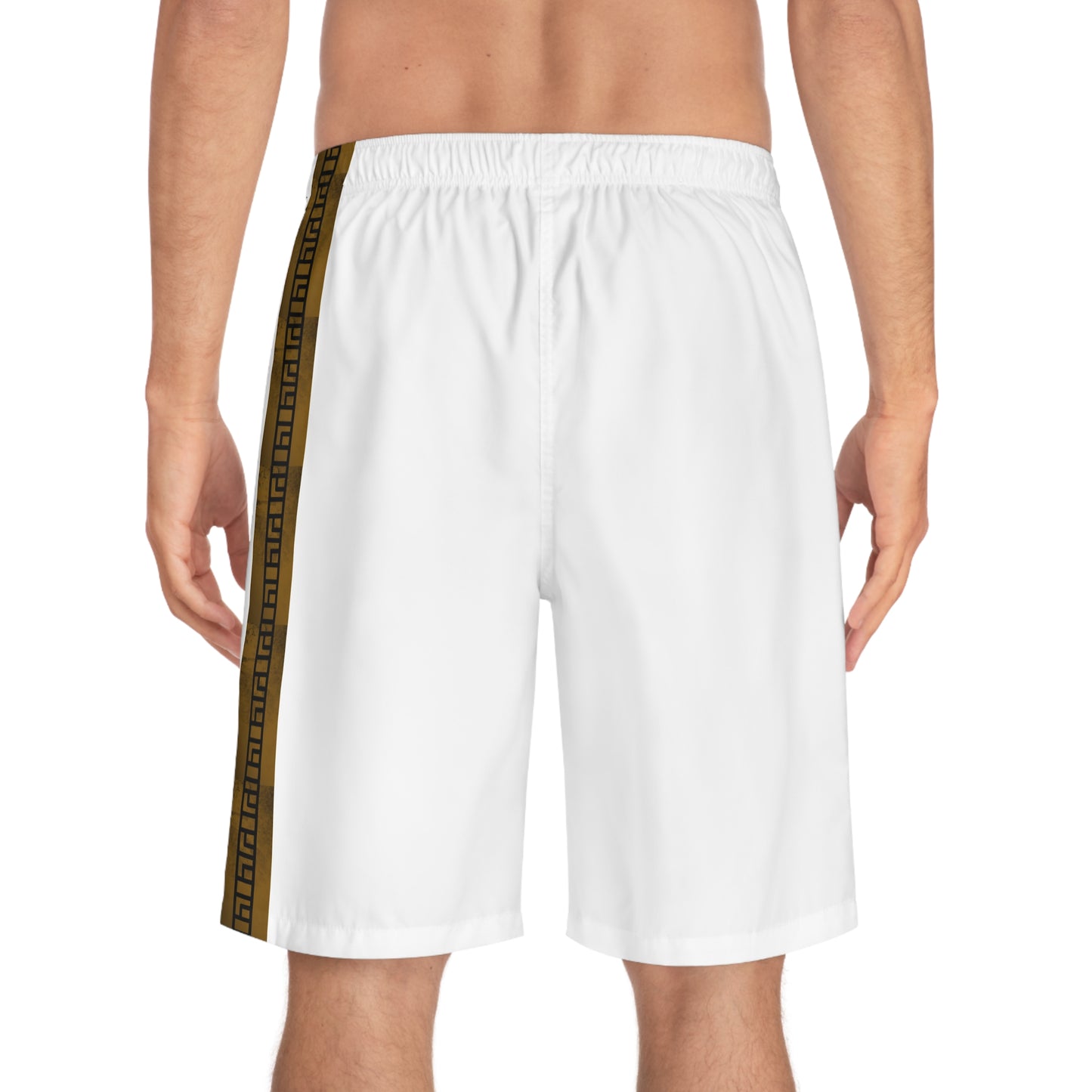 Gideon design on White Men's Board Shorts (AOP)