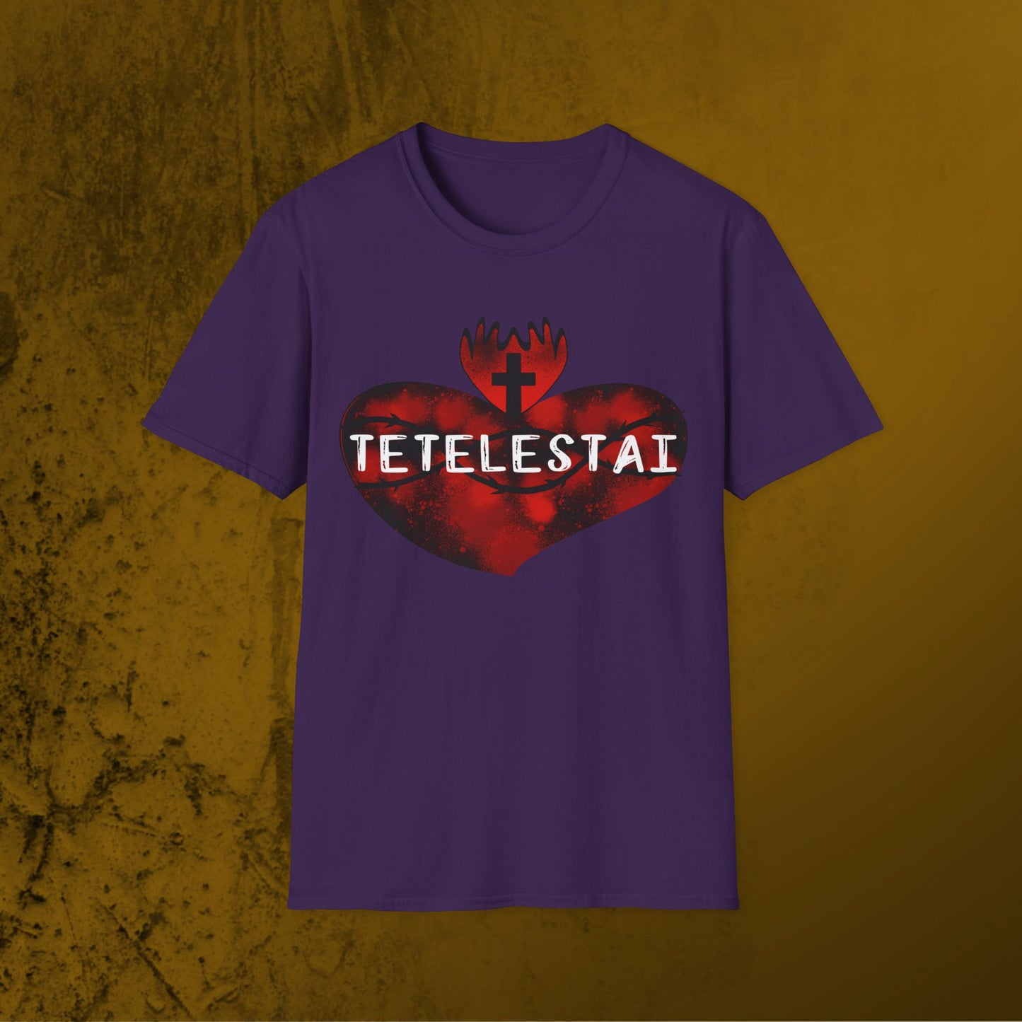 Tetelestai sacred heart of Jesus unisex Softstyle T-Shirt