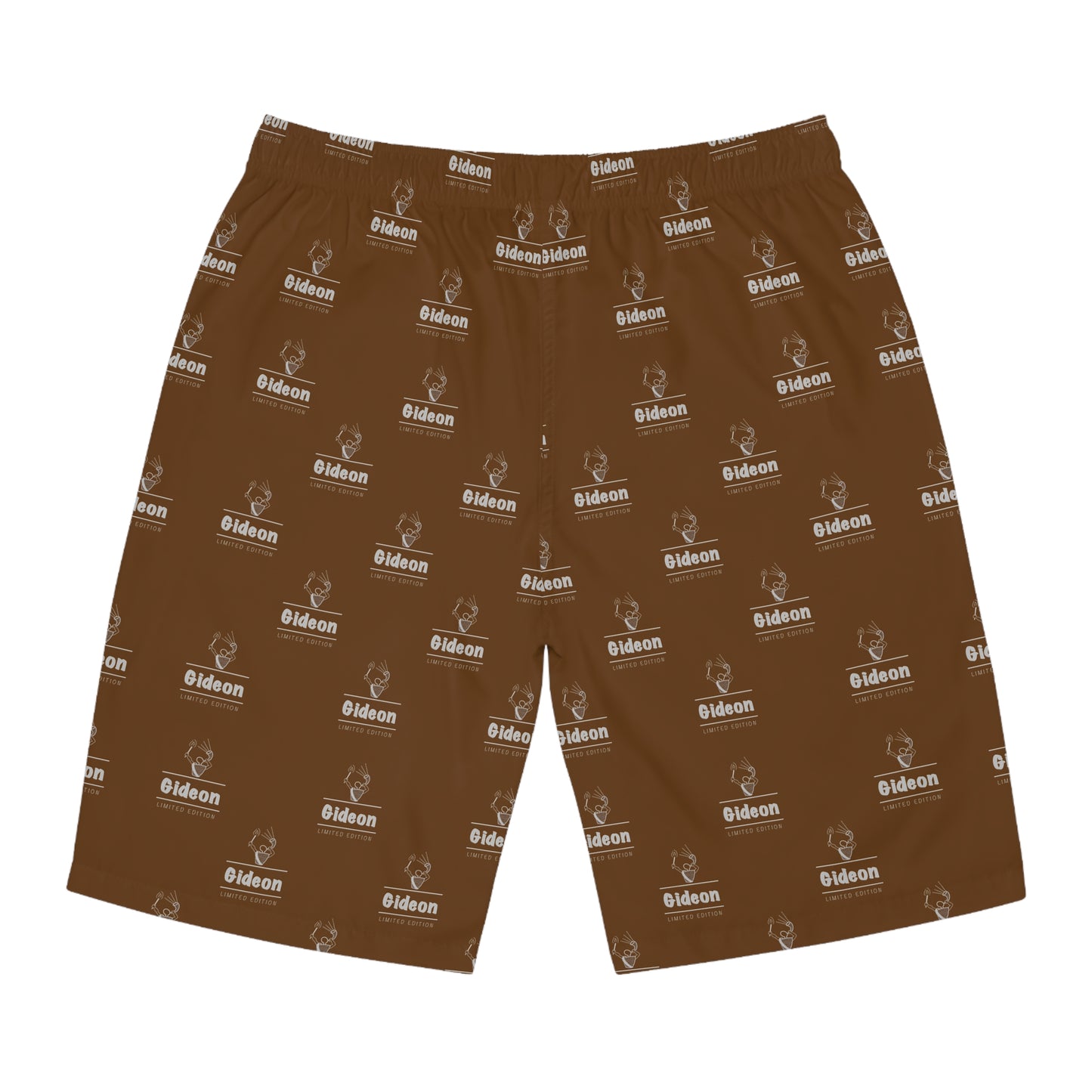 Gideon grey limited edition on Brown Men's Board Shorts (AOP)