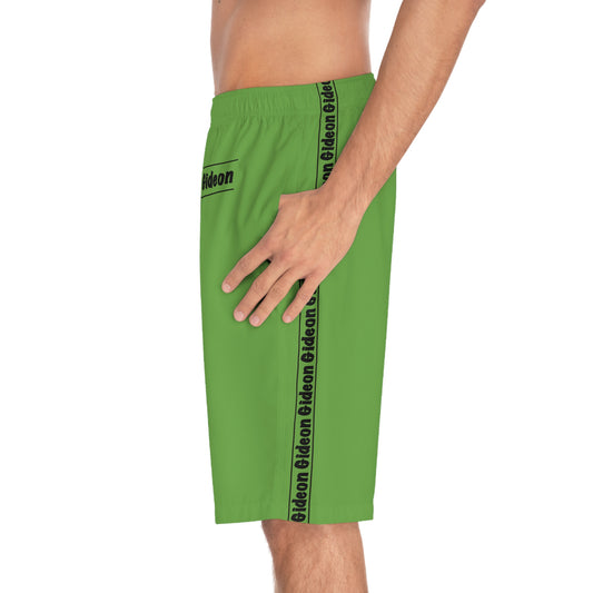 Gideon Black on Green Men's Board Shorts (AOP)