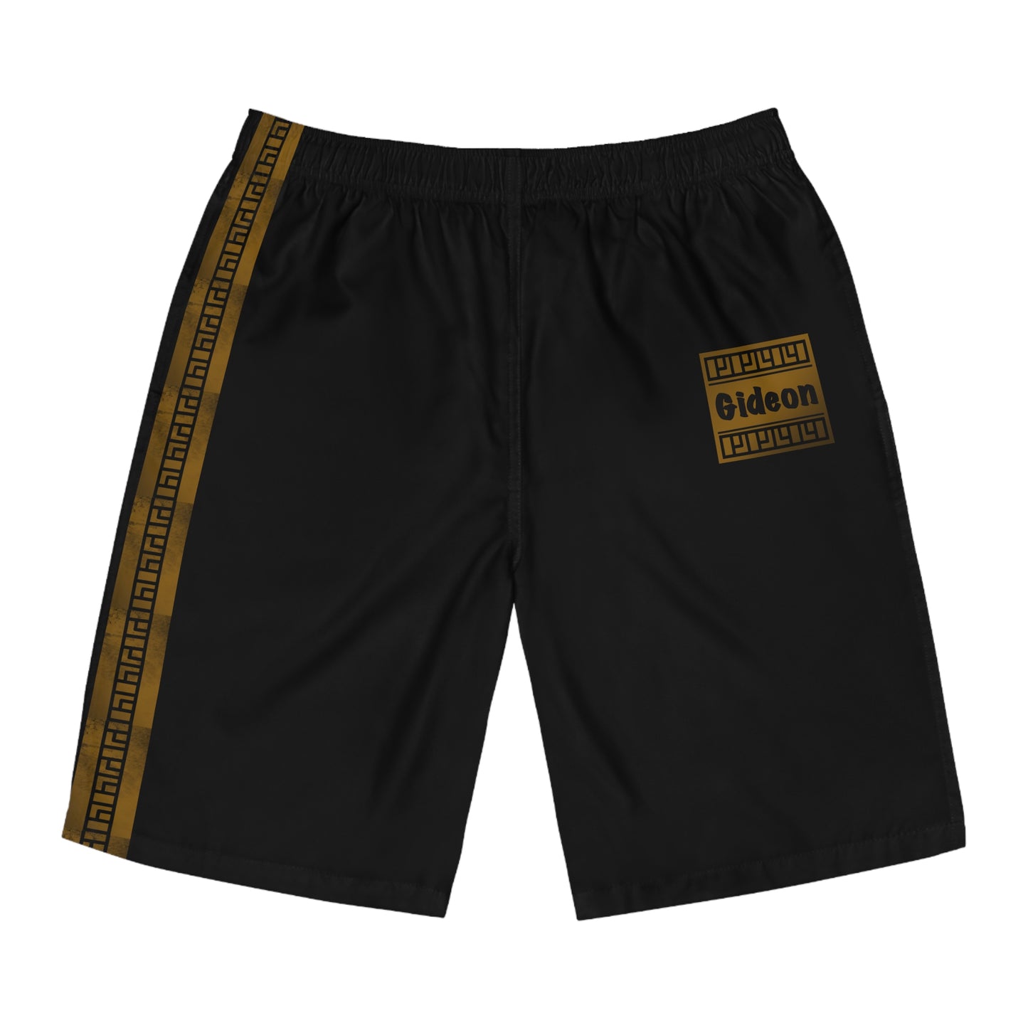 Gideon design on Black Men's Board Shorts (AOP)