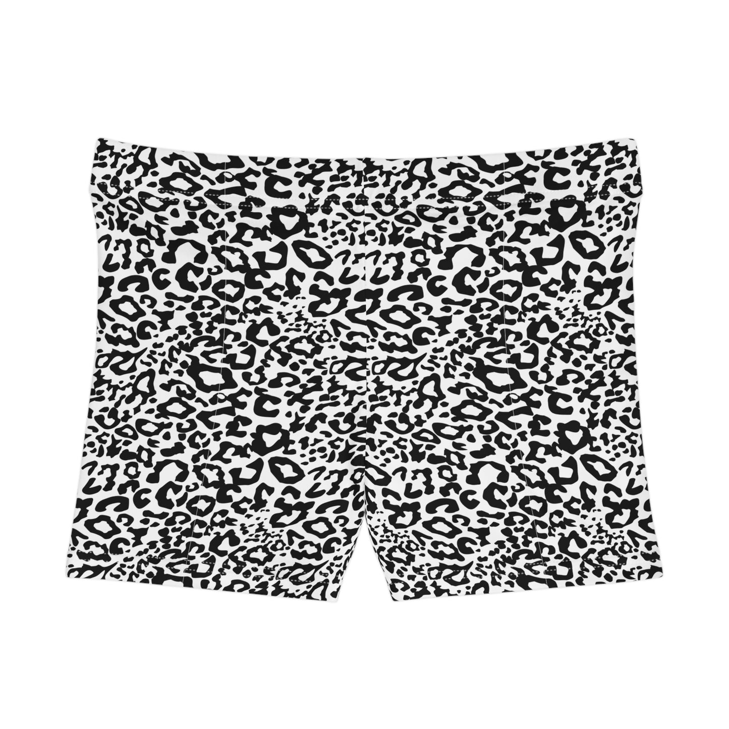 Black white Jaguar Women's Shorts (AOP)