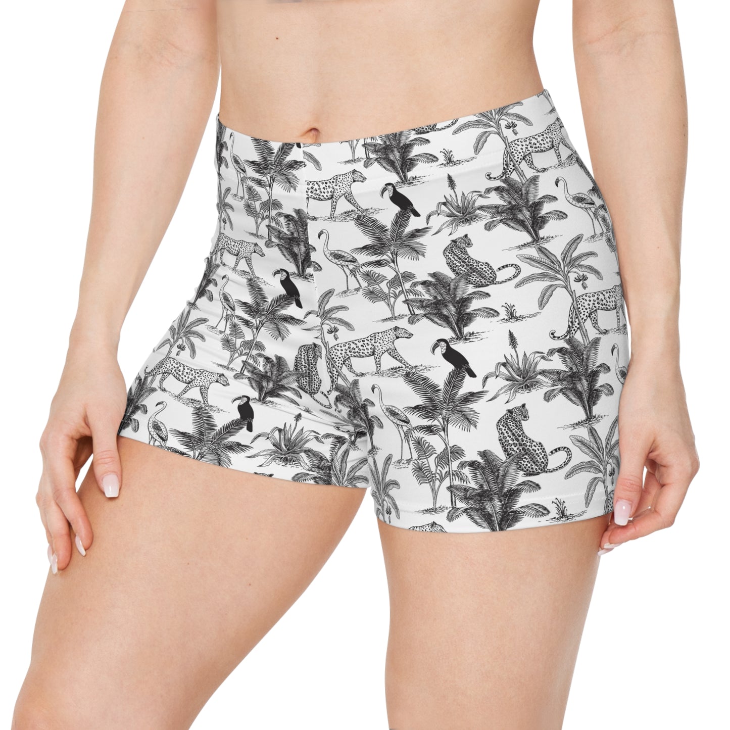 Flamingo leopard Women's Shorts (AOP)