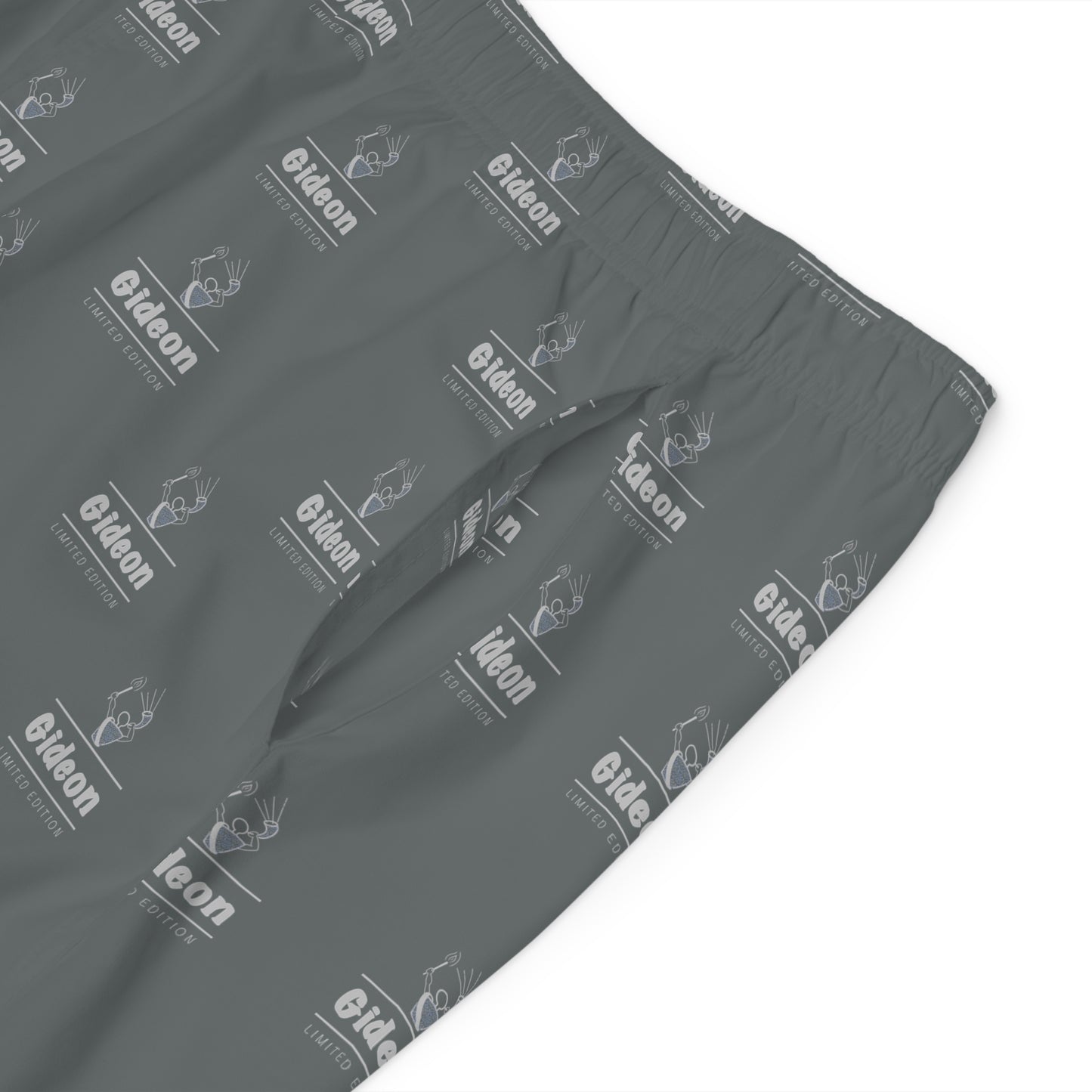 Gideon grey limited edition on DARK GREY Men's Board Shorts (AOP)