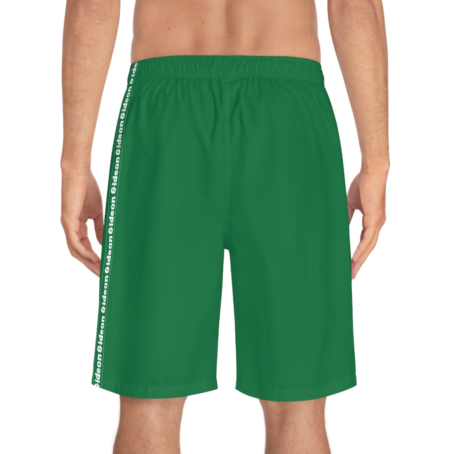 Gideon White on Green Men's Board Shorts (AOP)