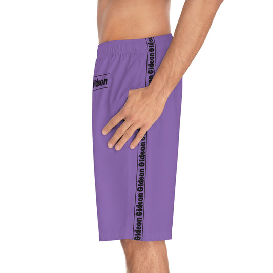 Gideon Black on Purple Men's Board Shorts (AOP)