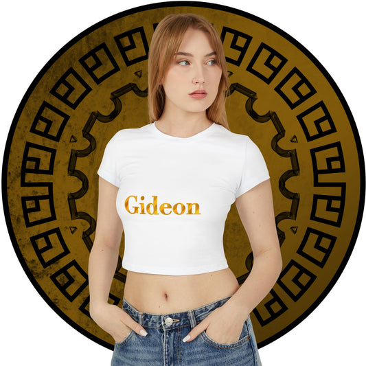 Gold text Gideon Women's Baby Tee