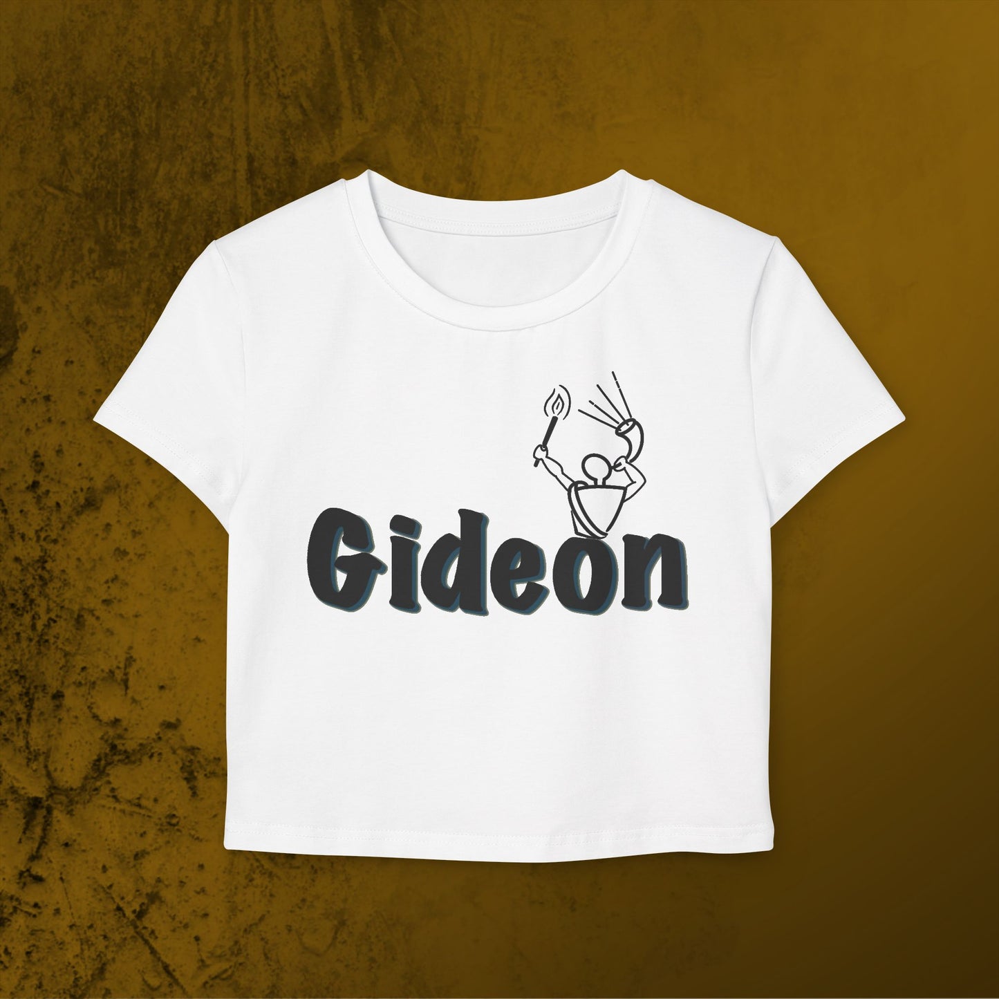 Gideon Text Black Women's Baby Tee