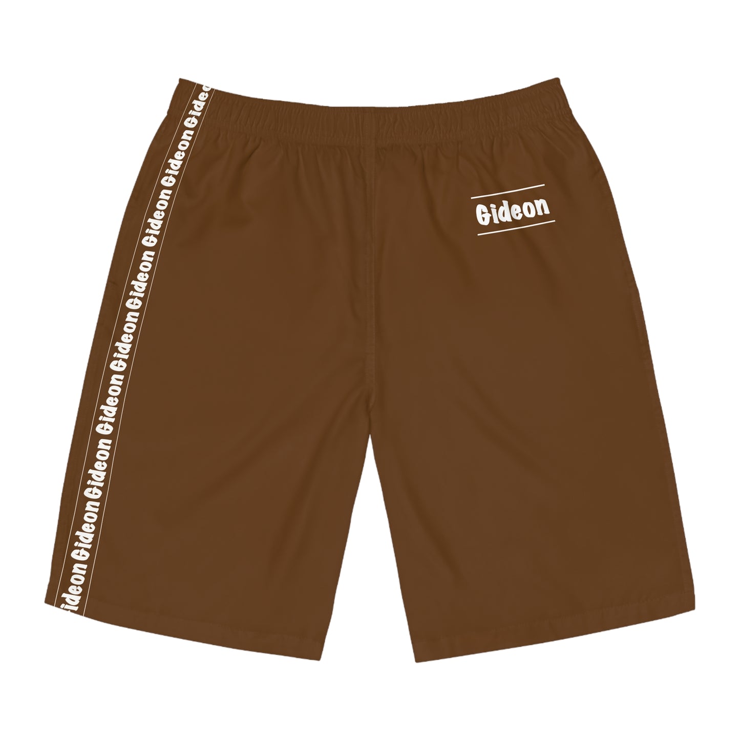 Gideon White on Brown Men's Board Shorts (AOP)