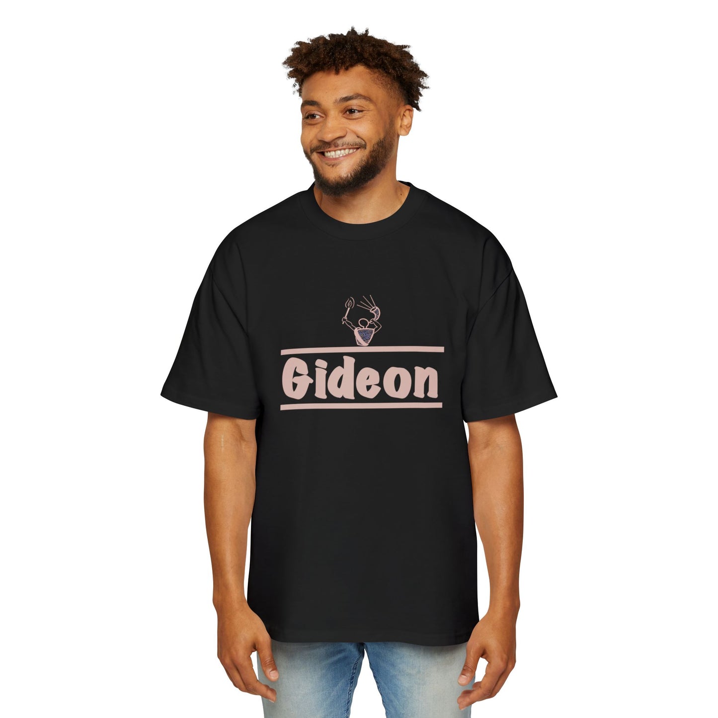 Pink Gideon Men's Heavy Oversized Tee