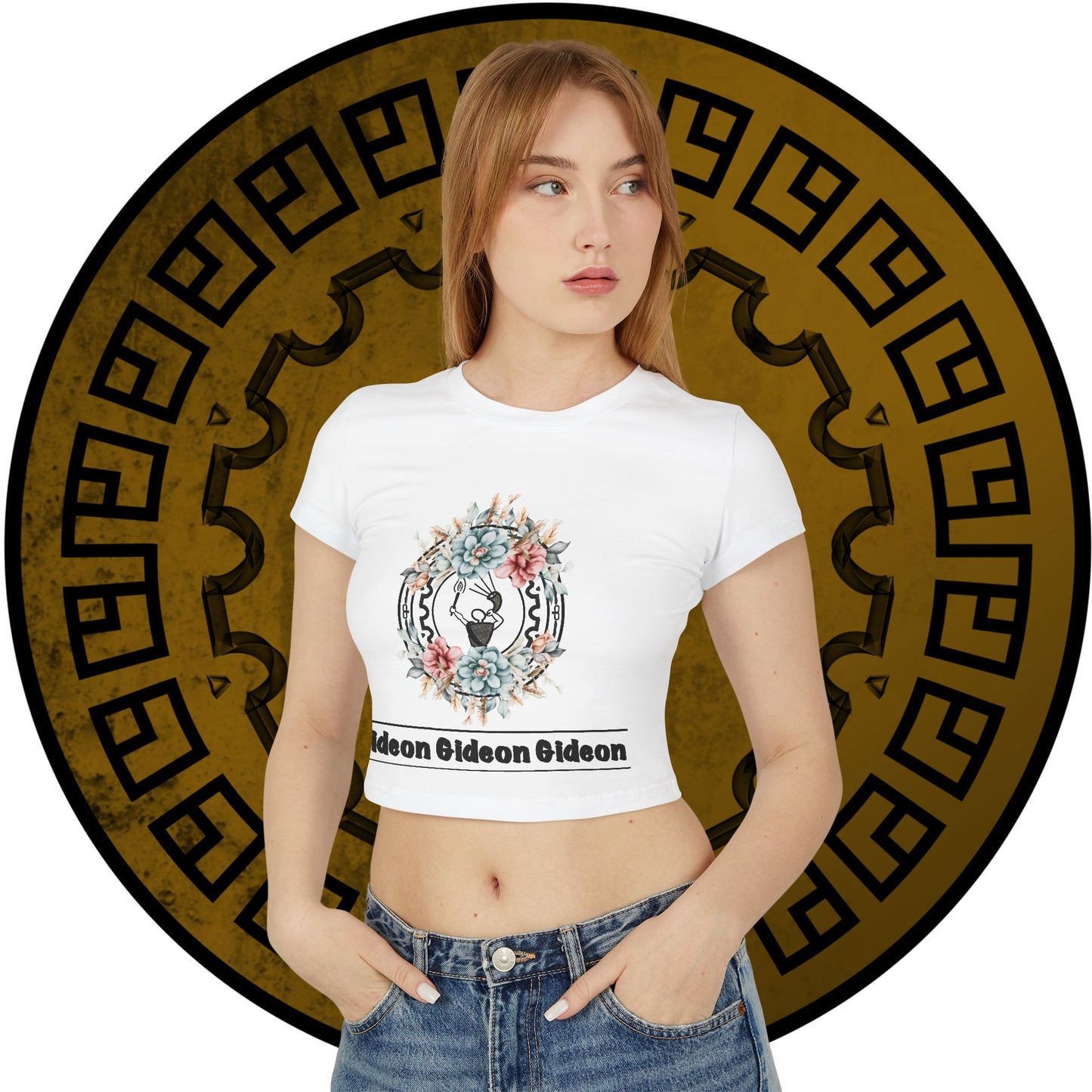 Round Flowers Gideon Women's Baby Tee