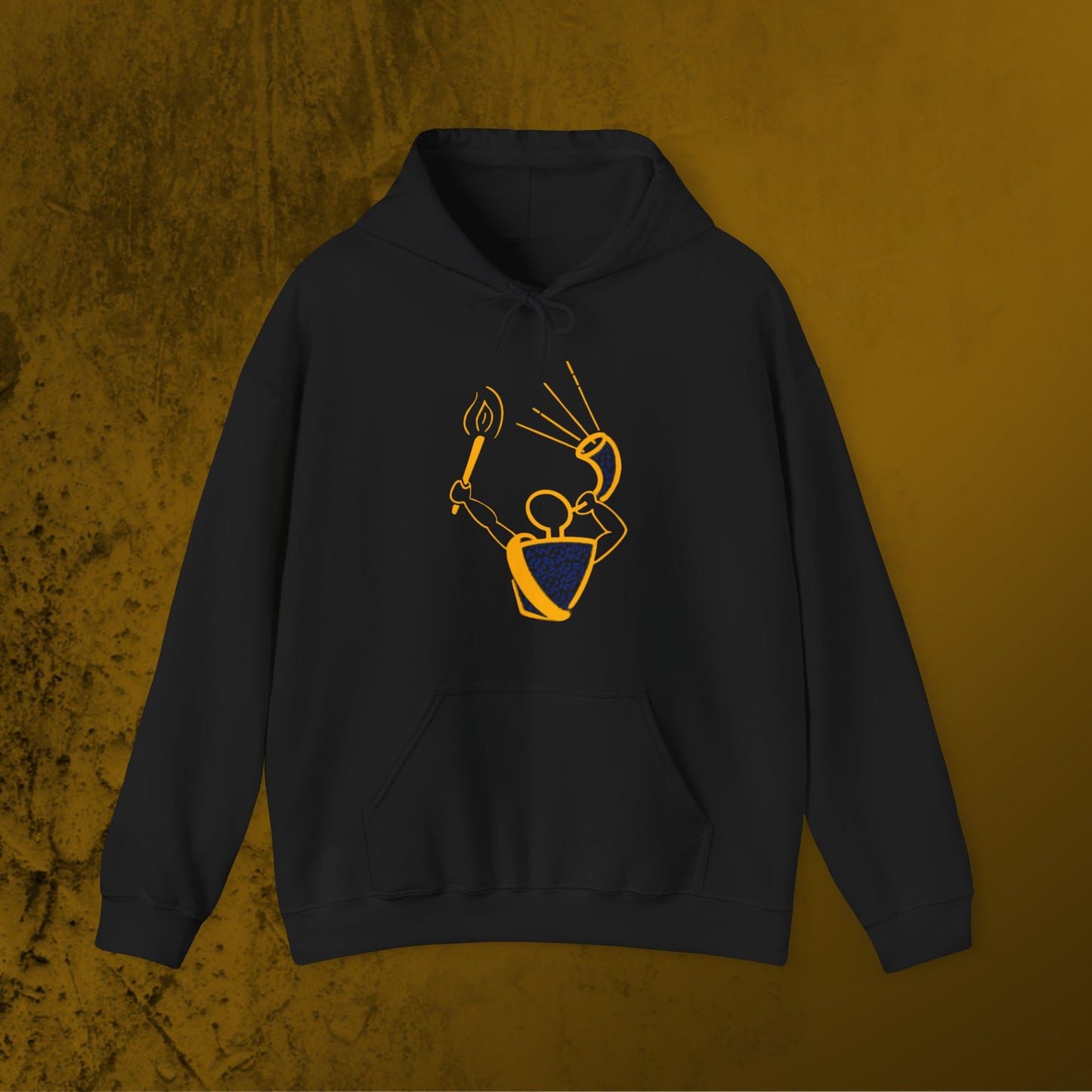 Gideon blowing the Trumpet/Horn Unisex Hoodie