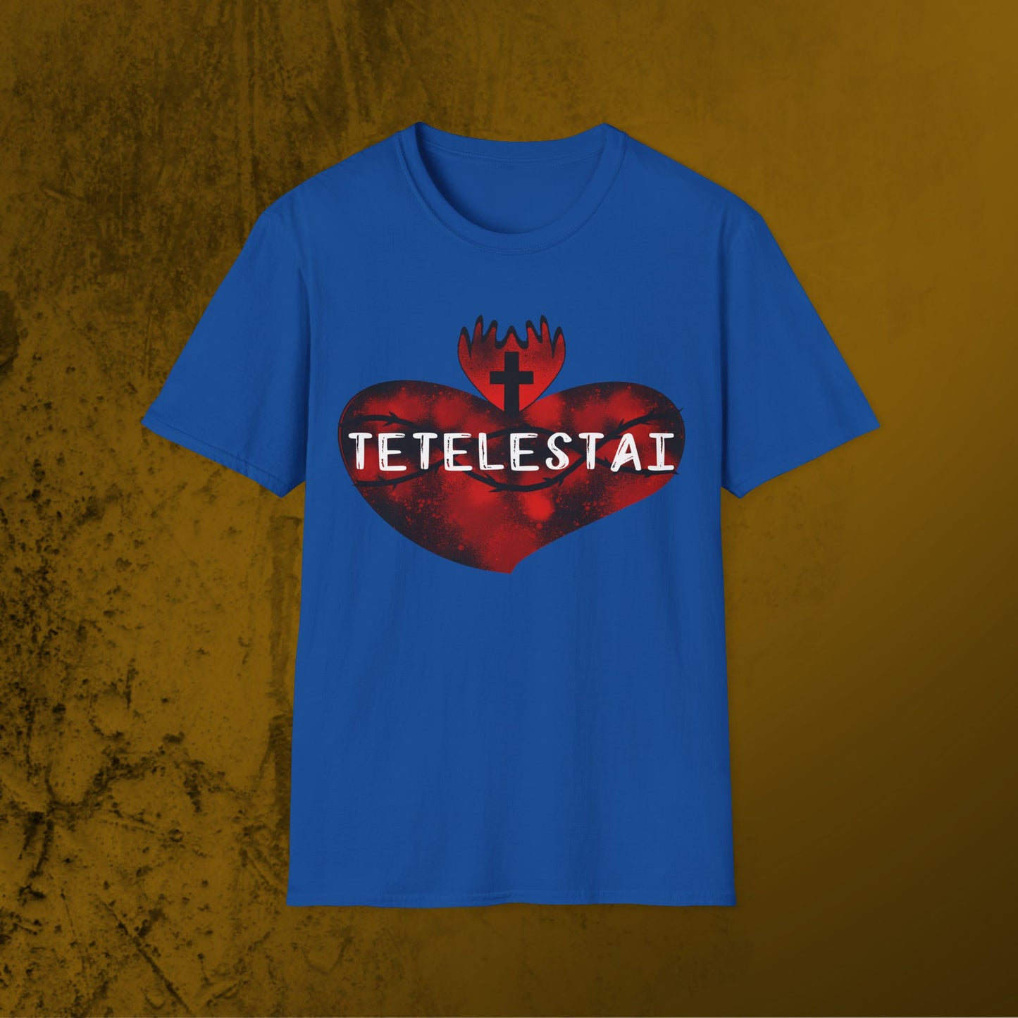 Tetelestai sacred heart of Jesus unisex Softstyle T-Shirt