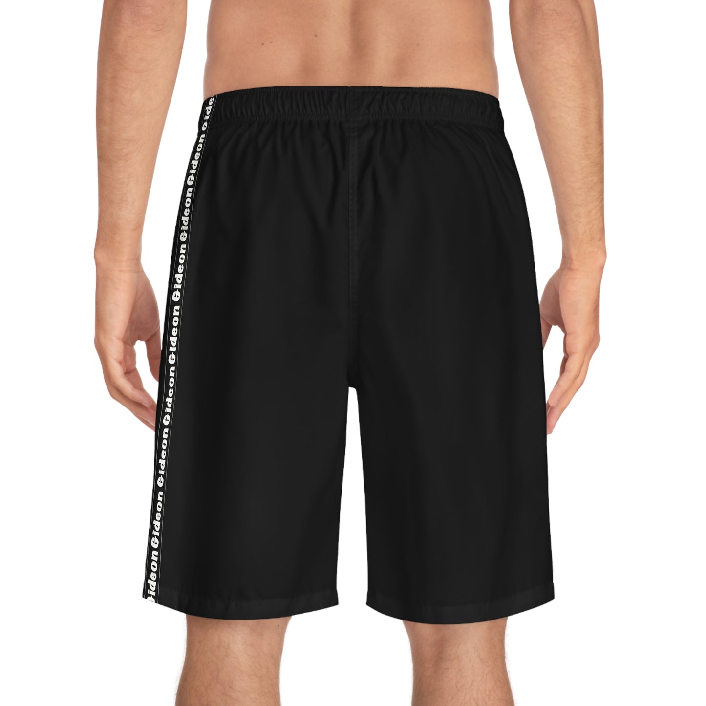 Gideon White on Black Men's Board Shorts (AOP)