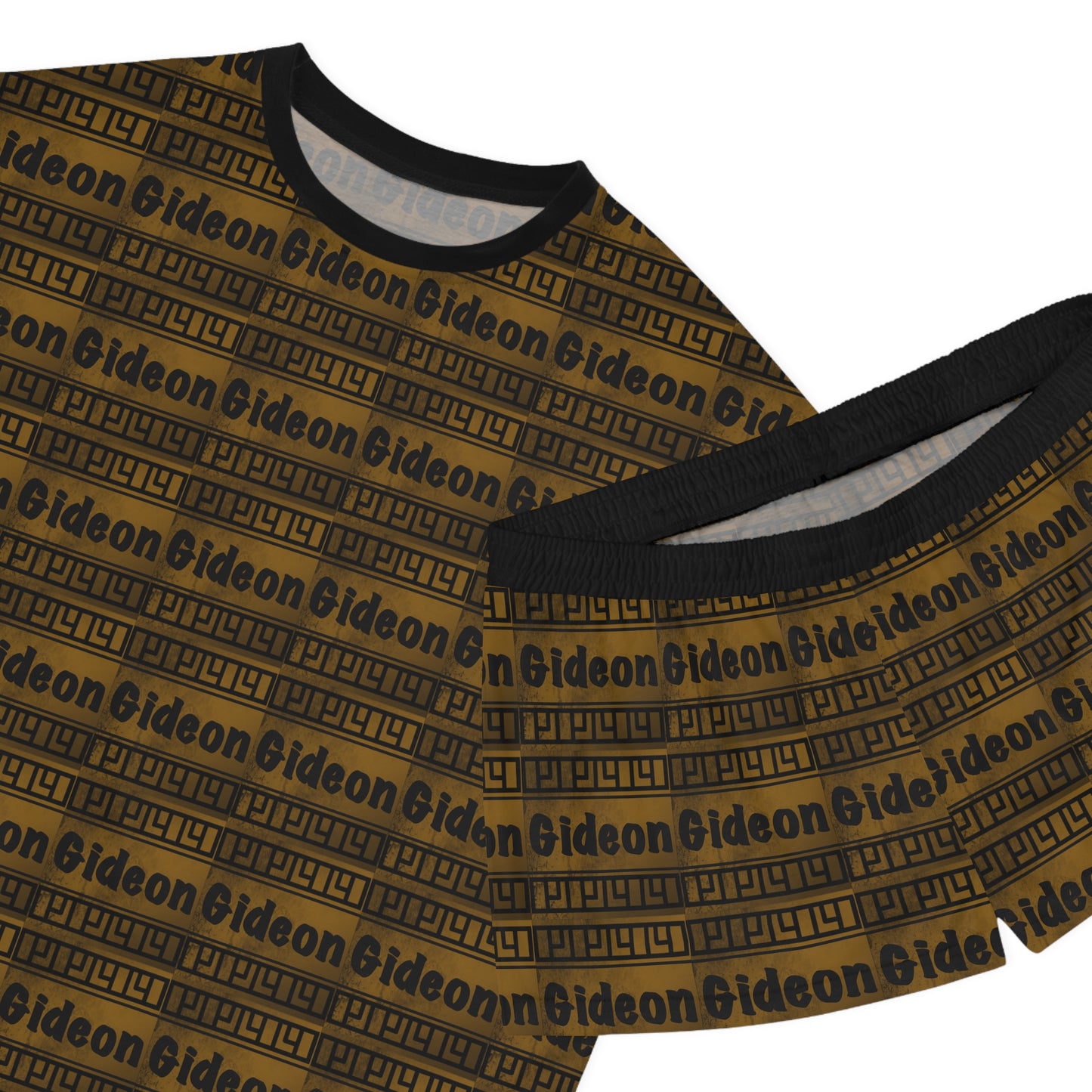 Gideon Women's Short Black and Gold Pajama Set