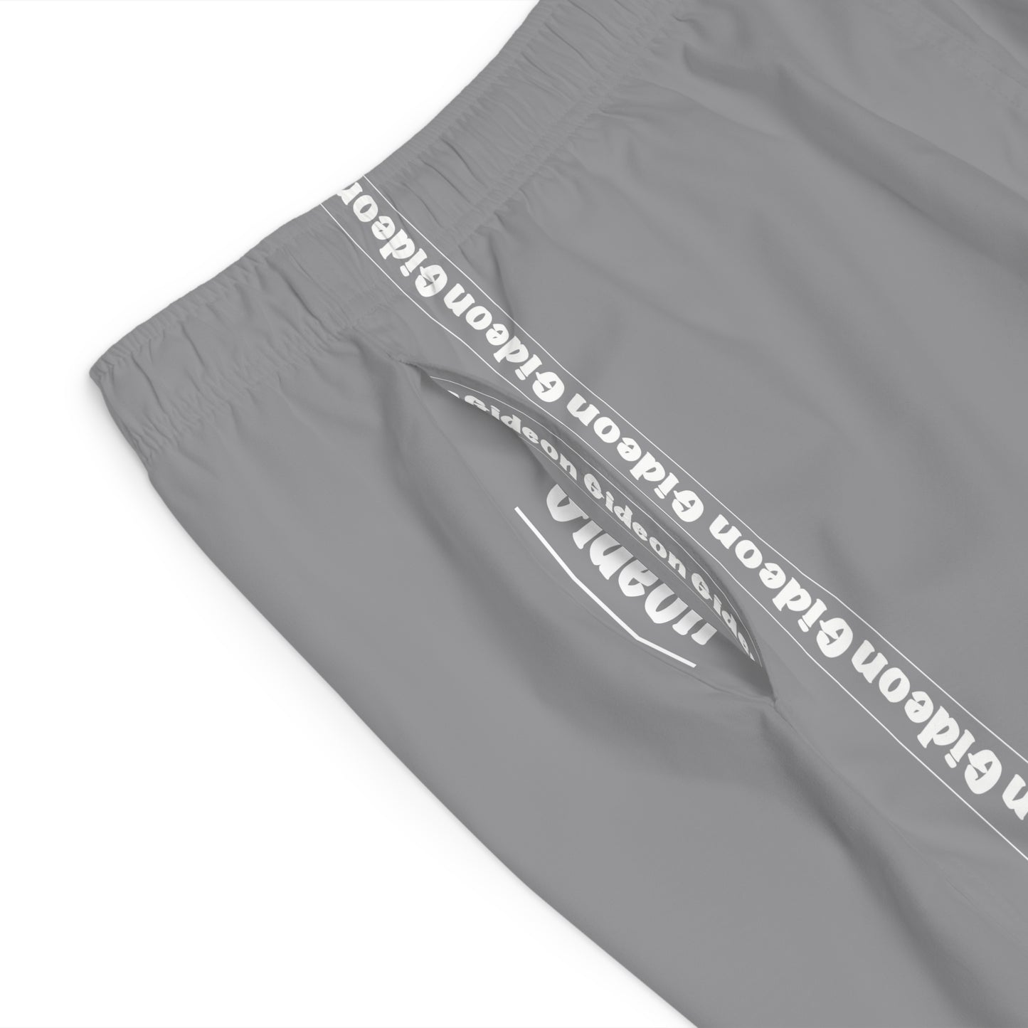 Gideon White on Grey Men's Board Shorts (AOP)