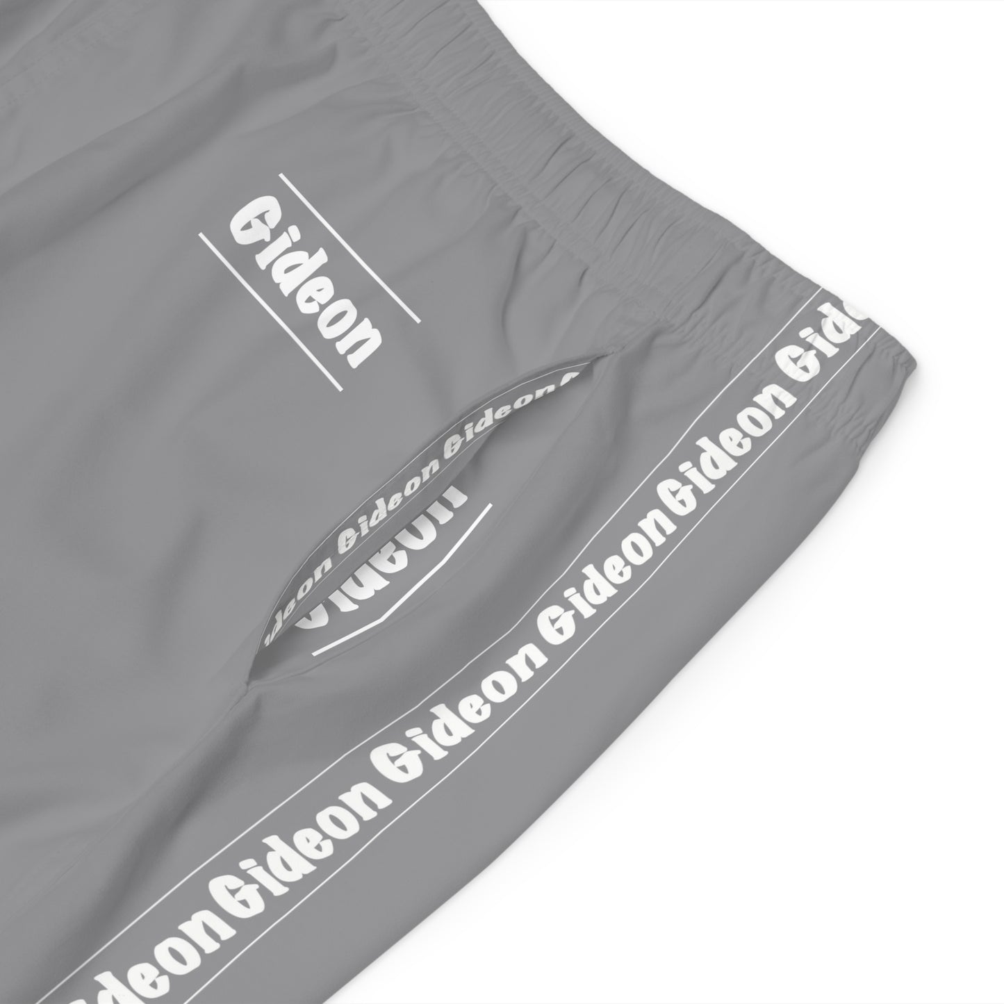 Gideon White on Grey Men's Board Shorts (AOP)