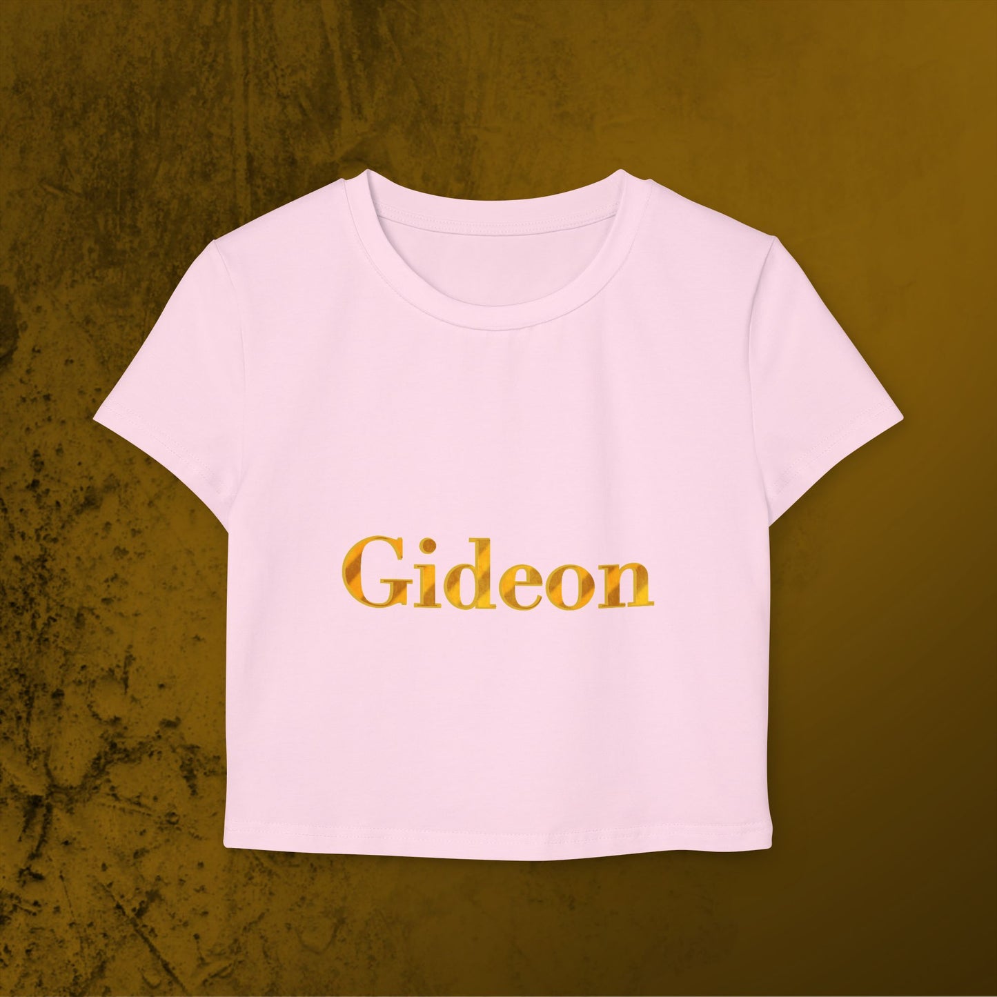 Gold text Gideon Women's Baby Tee