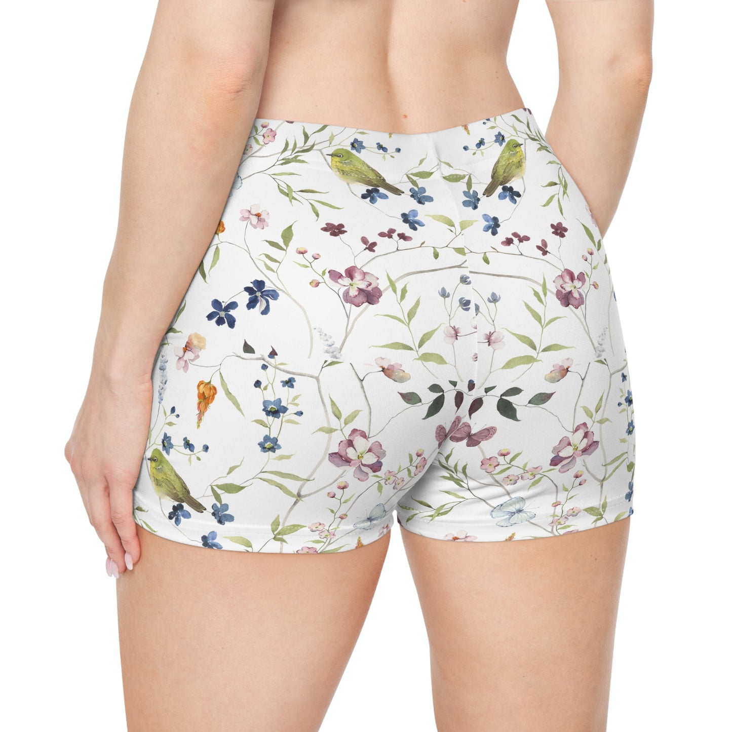 Green Bird Women's Shorts (AOP)