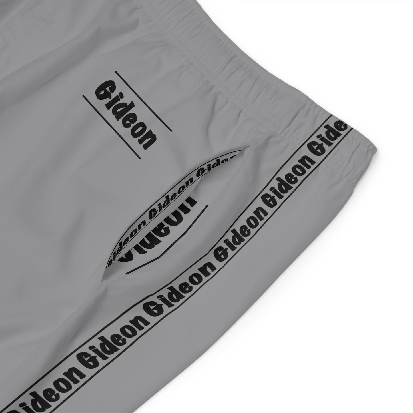 Gideon Black on Grey Men's Board Shorts (AOP)