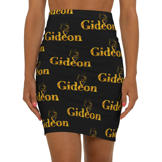 Gideon Women's Mid-Waist Pencil Skirt (AOP)