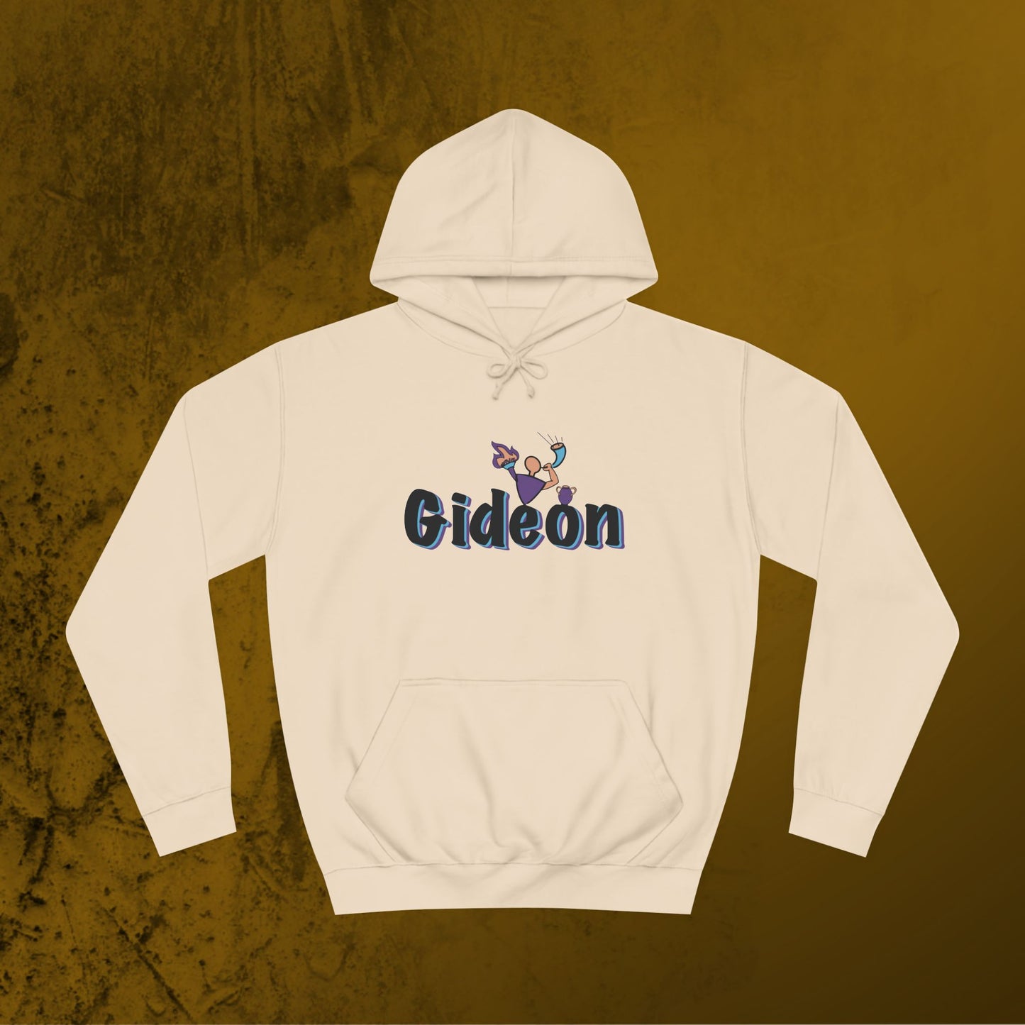 Gideon Ram horn n Torch artwork Unisex College Hoodie