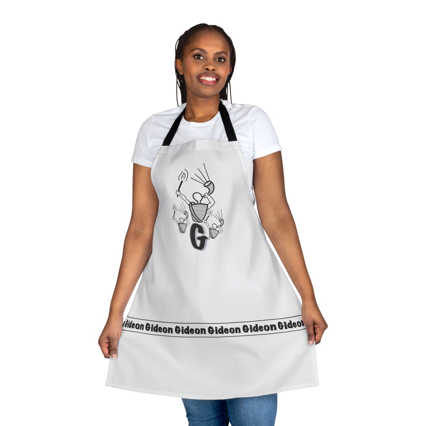 Gideon ram horn n torch art Apron, 5-Color Straps (AOP)