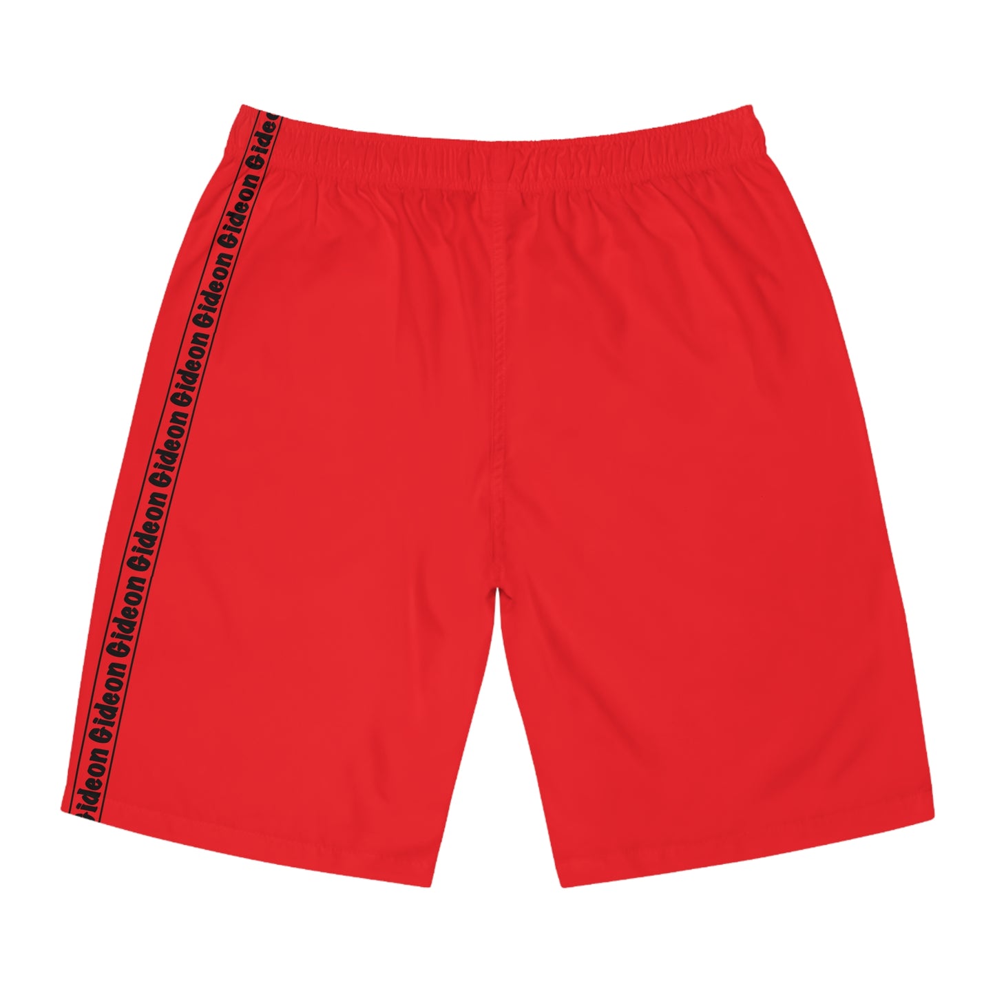 Gideon black on Red Men's Board Shorts (AOP)