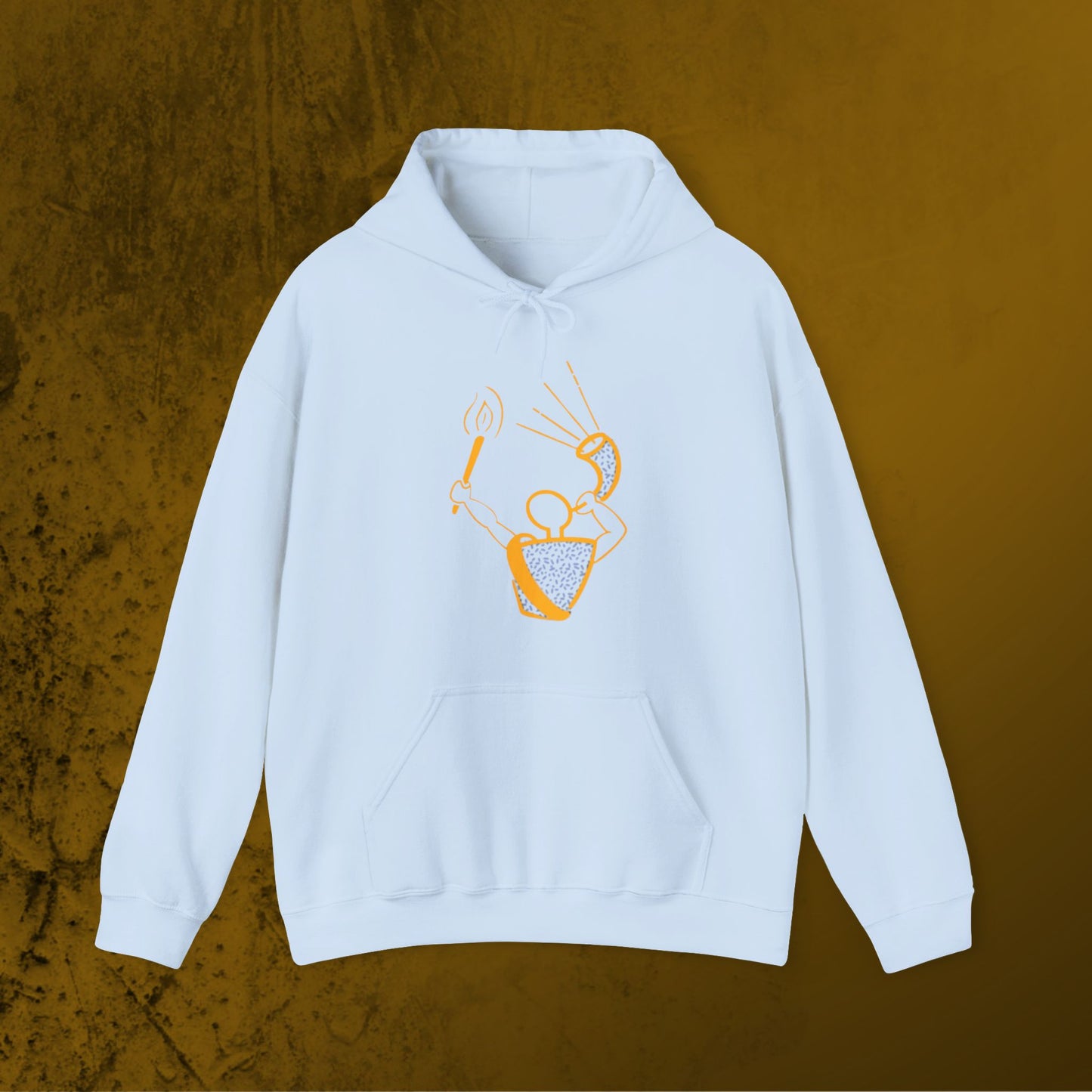 Gideon blowing the Trumpet/Horn Unisex Hoodie