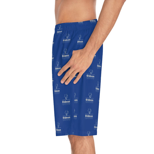 Gideon grey limited edition on Dark Blue Men's Board Shorts (AOP)