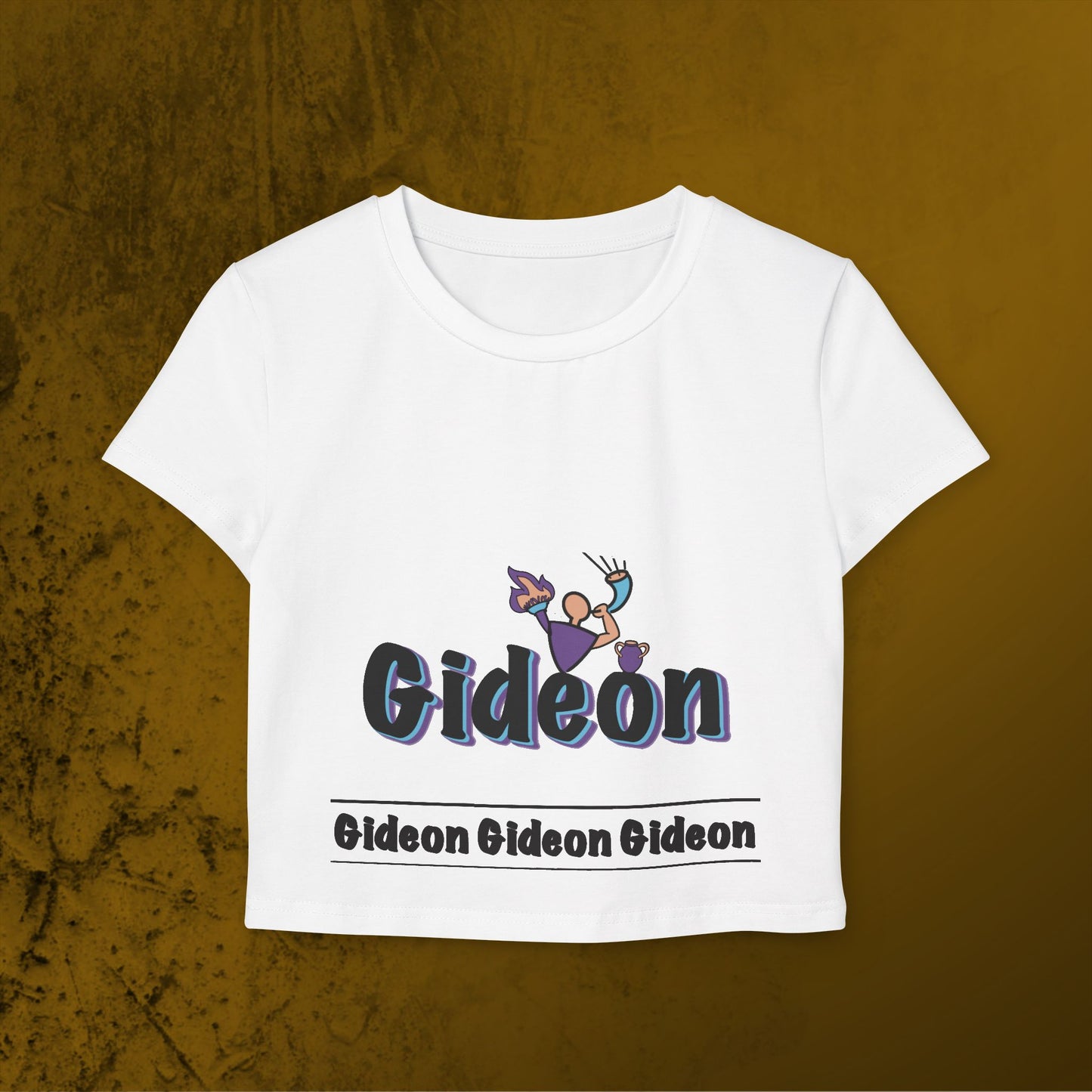 Vibrant Gideon Art Women's Baby Tee