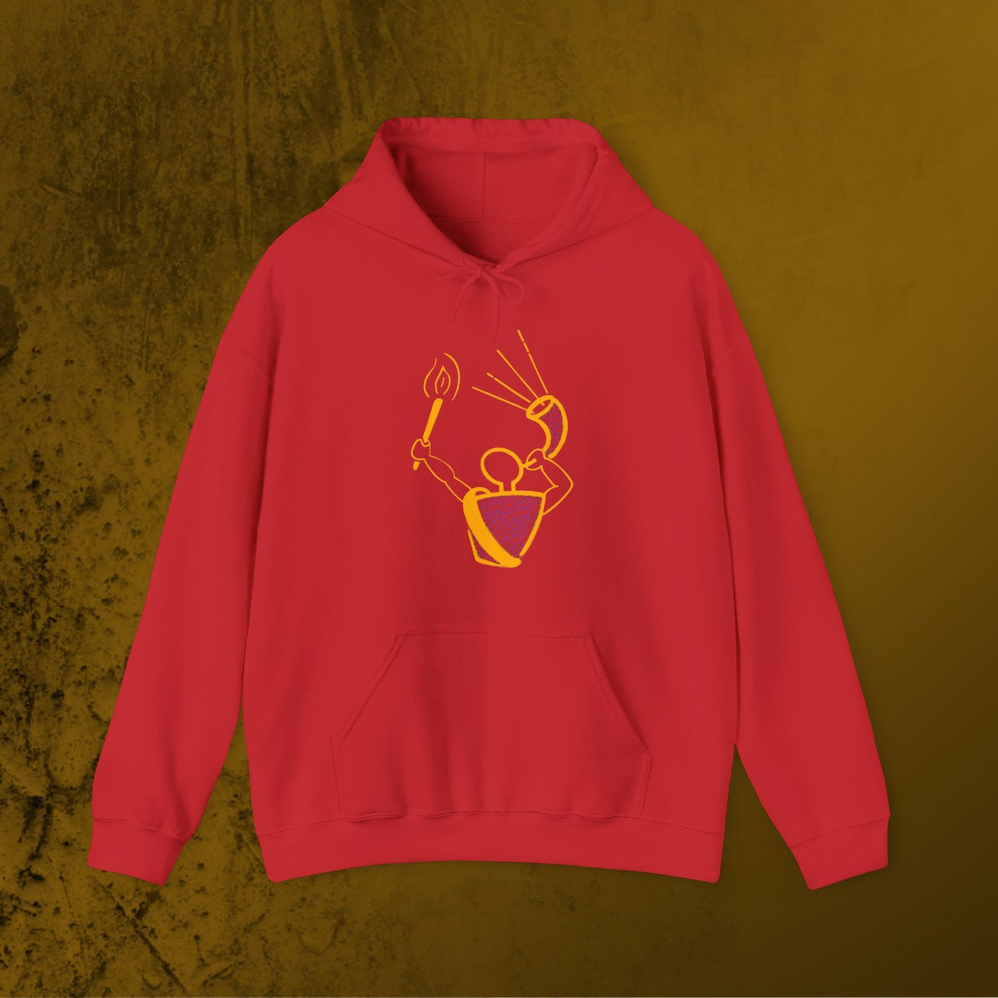 Gideon blowing the Trumpet/Horn Unisex Hoodie