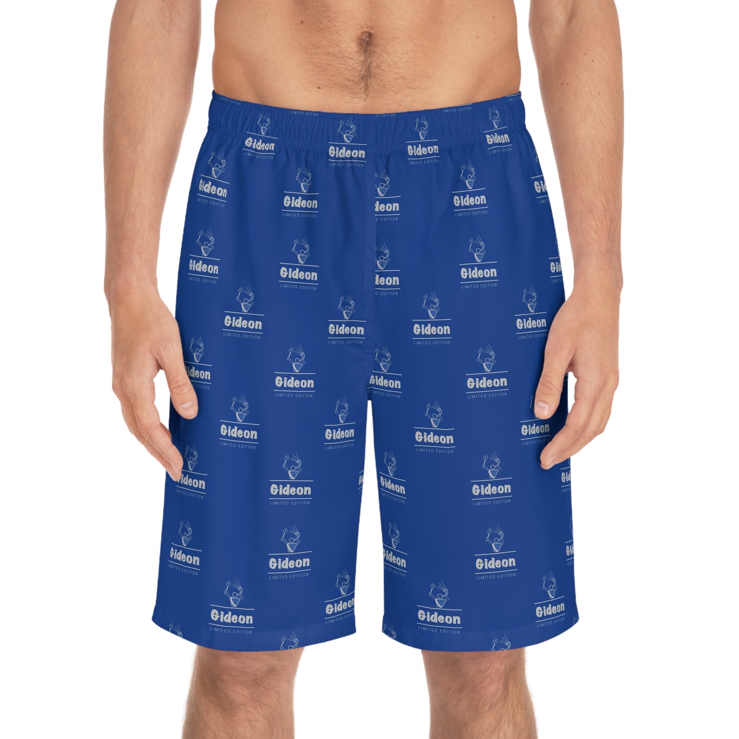 Gideon grey limited edition on Dark Blue Men's Board Shorts (AOP)