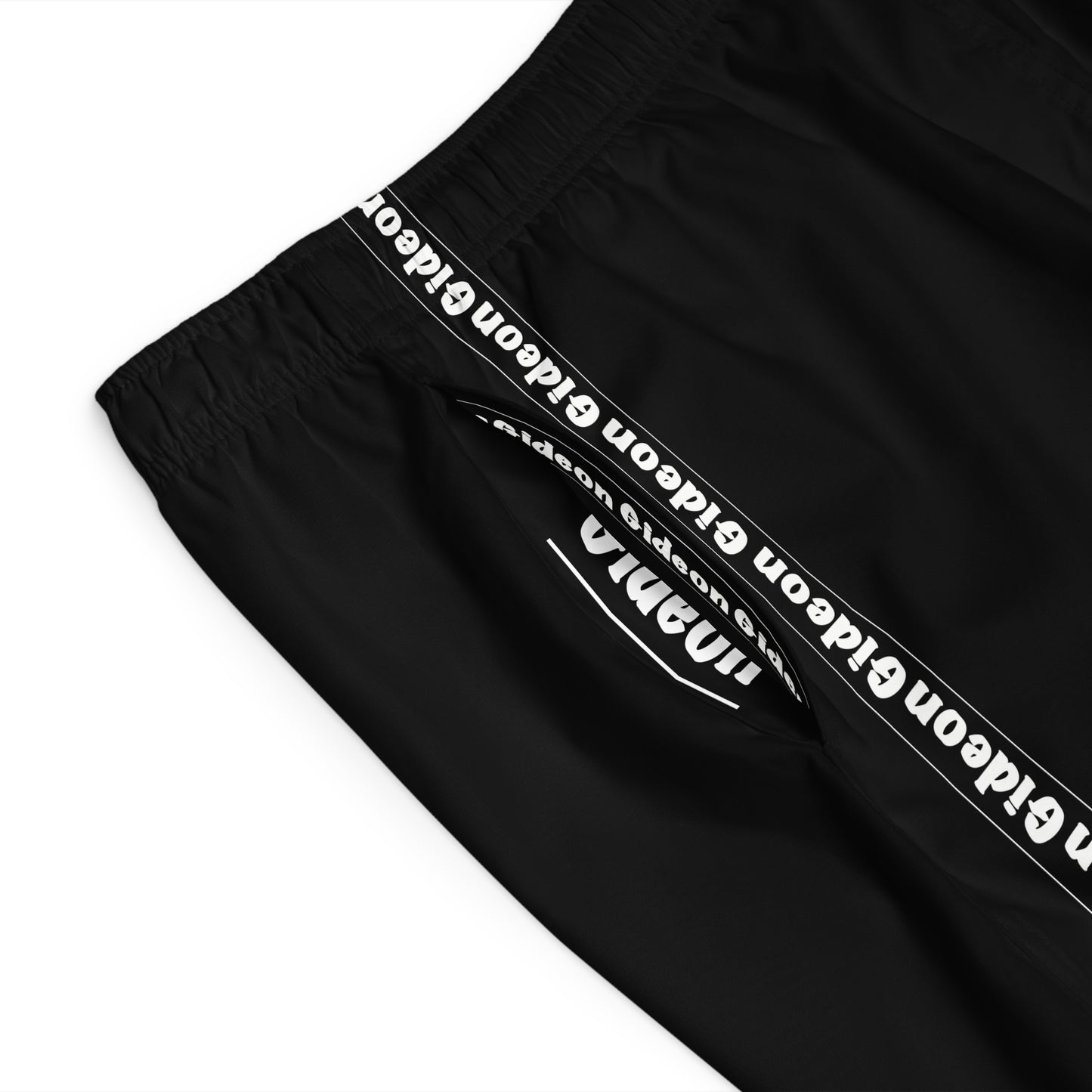 Gideon White on Black Men's Board Shorts (AOP)