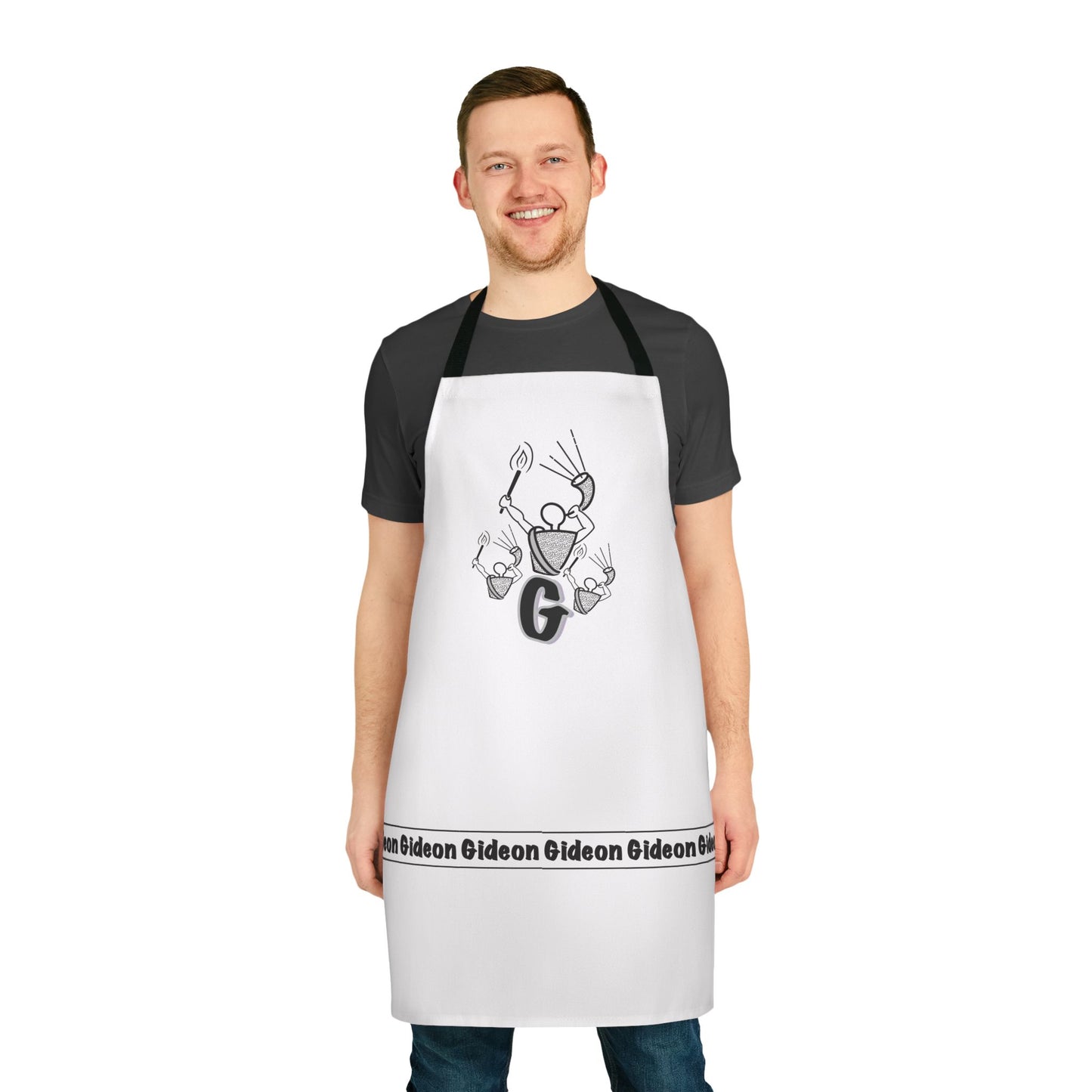 Gideon ram horn n torch art Apron, 5-Color Straps (AOP)