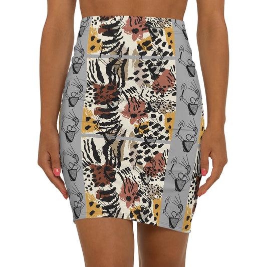 Gideon Print Women's Mid-Waist Pencil Skirt (AOP)