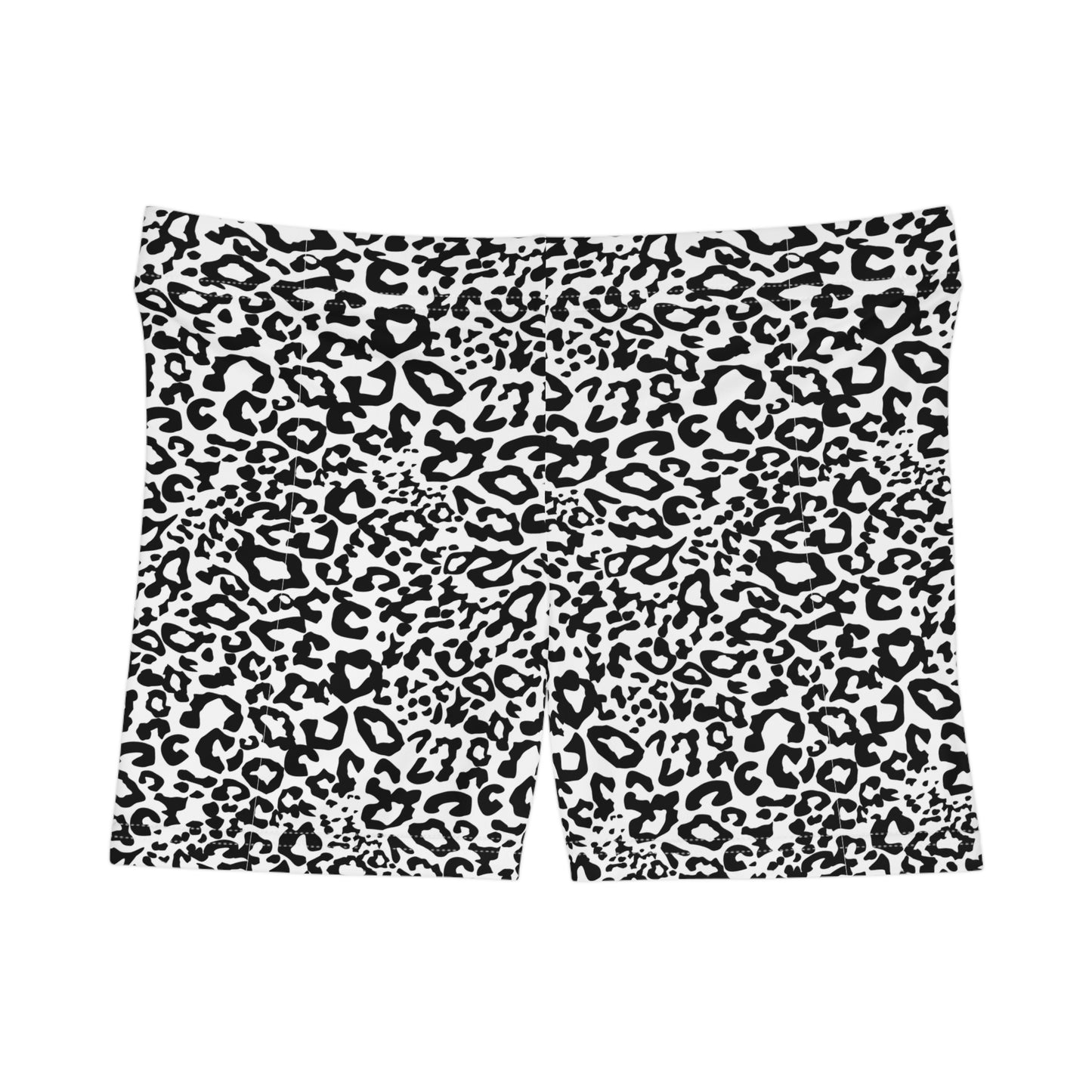 Black white Jaguar Women's Shorts (AOP)