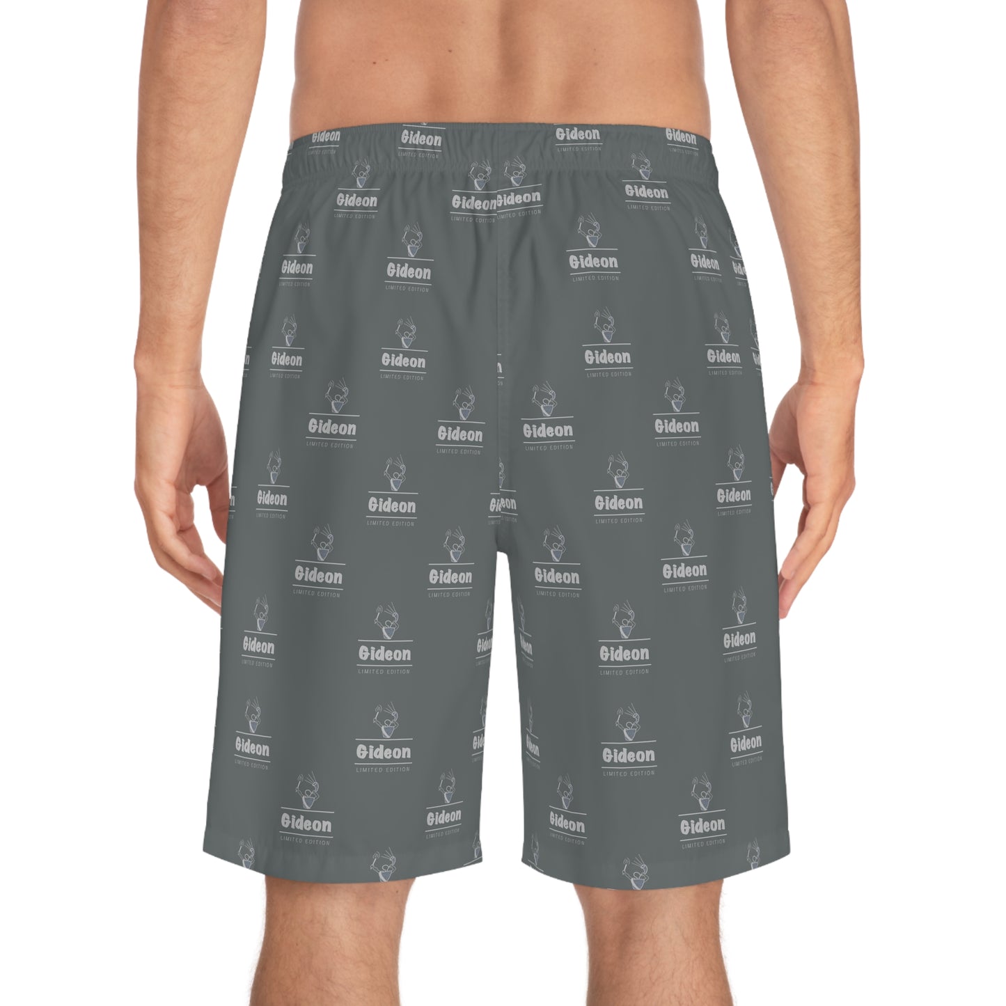 Gideon grey limited edition on DARK GREY Men's Board Shorts (AOP)