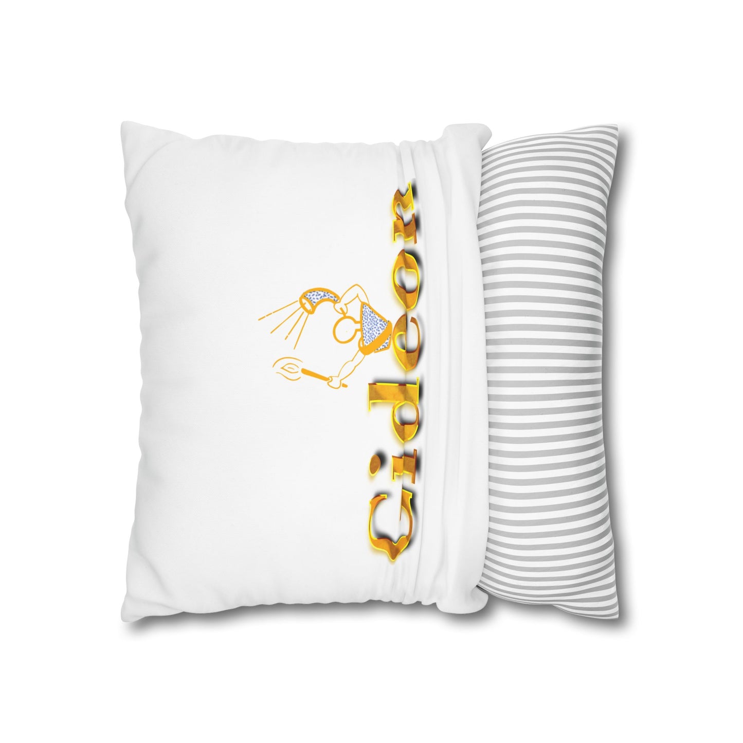 Gideon text with Ram and Torch Square Poly Canvas Pillowcase